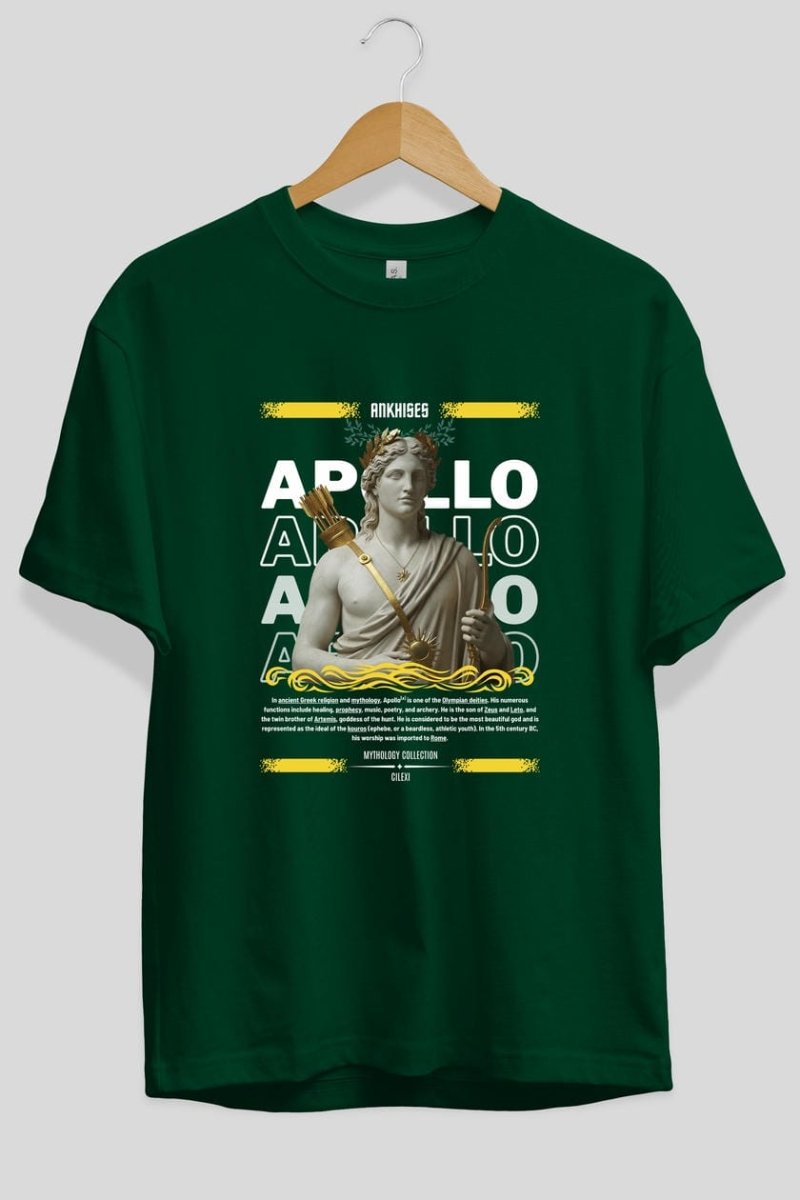 Apollo 2 ön Baskılı Oversize t-shirt Erkek Kadın %100 Pamuk Bisiklet Yaka tişort - Cilexi