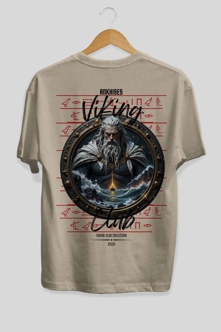 Viking Mitolojisi Serisi 13 Arka Baskılı Oversize t-shirt Erkek Kadın %100 Pamuk Bisiklet Yaka tişort