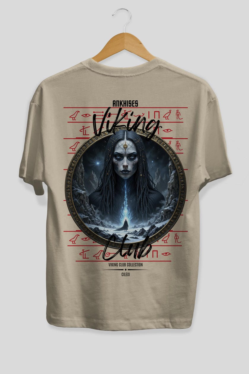 Viking Mitolojisi Serisi 11 Arka Baskılı Oversize t-shirt Erkek Kadın %100 Pamuk Bisiklet Yaka tişort
