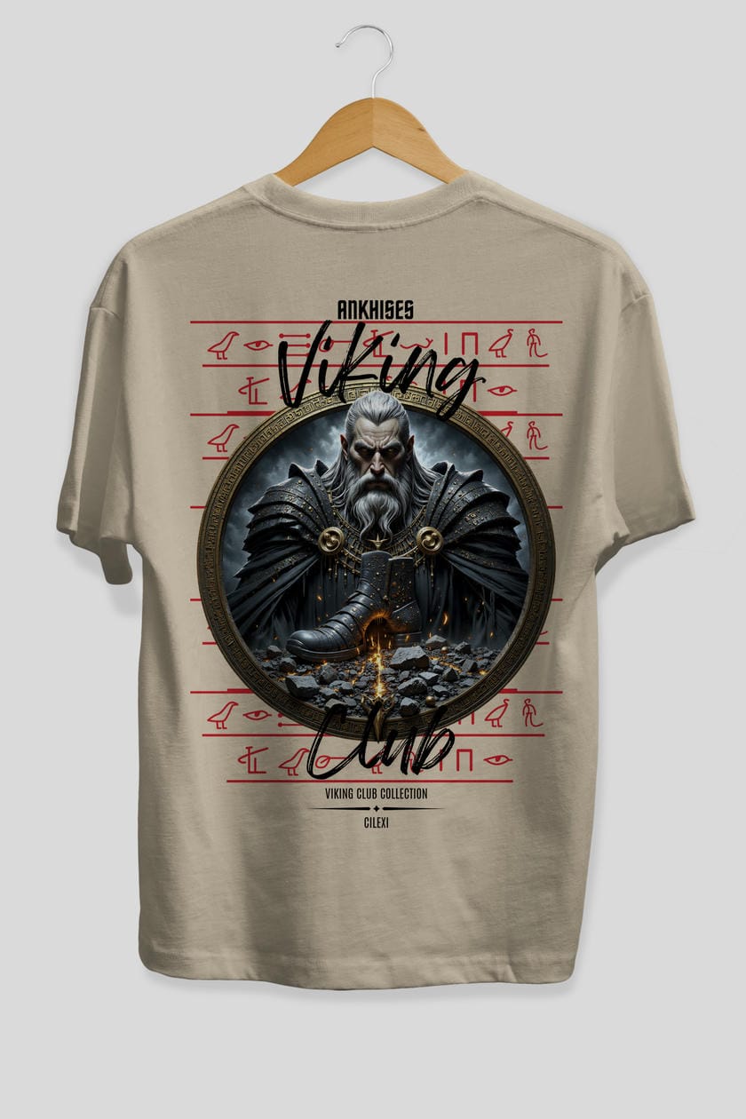 Viking Mitolojisi Serisi 22 Arka Baskılı Oversize t-shirt Erkek Kadın %100 Pamuk Bisiklet Yaka tişort