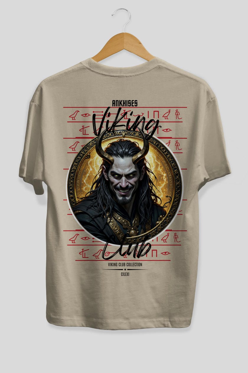 Loke 1 Baskılı Oversize t-shirt Erkek Kadın %100 Pamuk Bisiklet Yaka tişort
