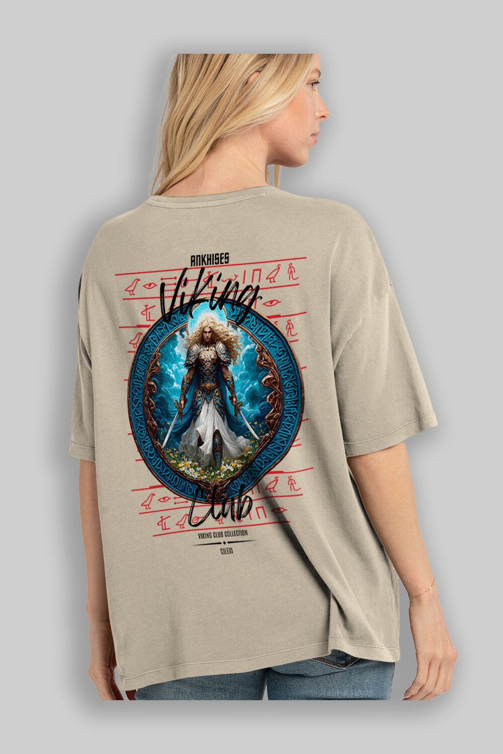 Baldur Baskılı Oversize t-shirt Erkek Kadın %100 Pamuk Bisiklet Yaka tişort