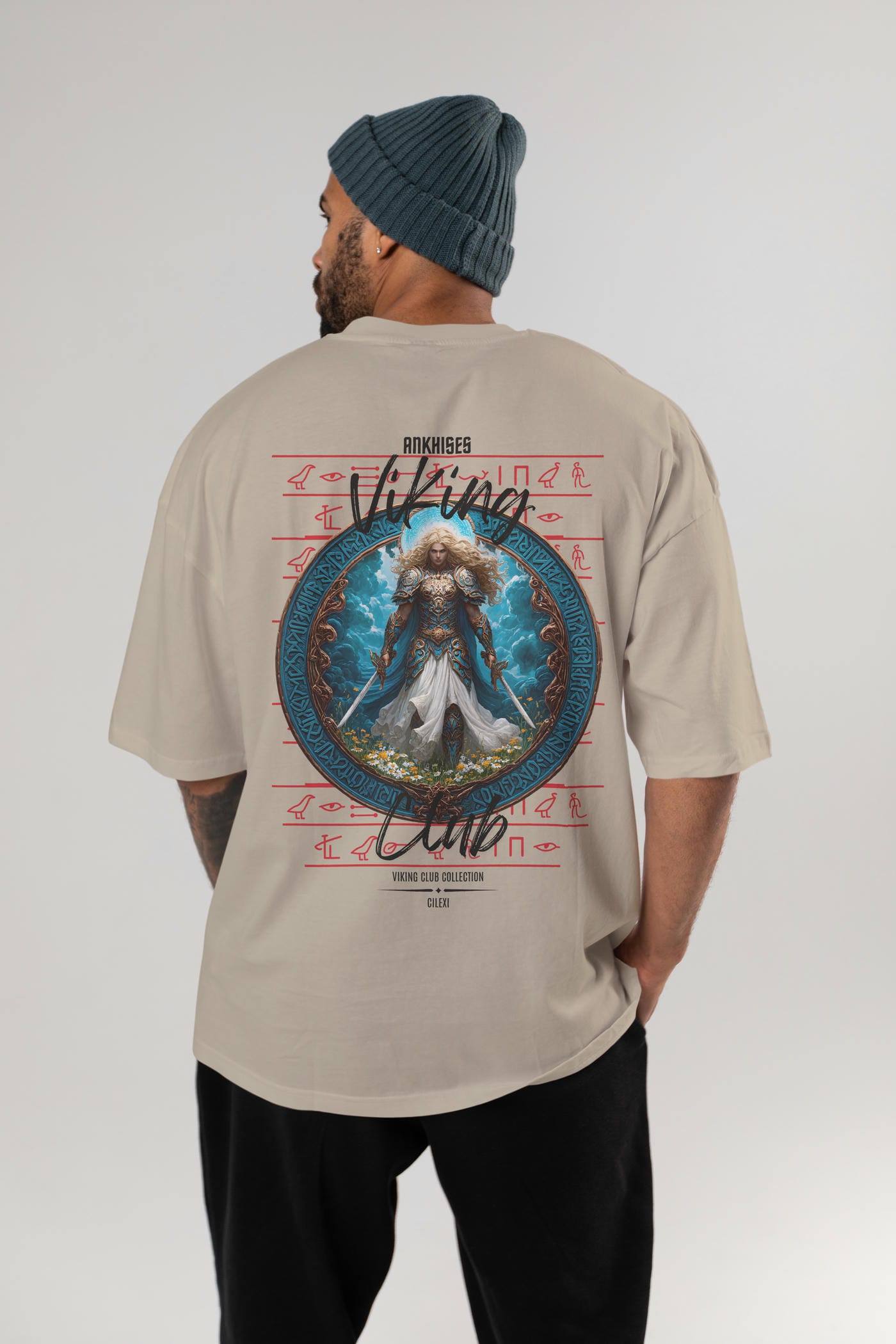 Baldur Baskılı Oversize t-shirt Erkek Kadın %100 Pamuk Bisiklet Yaka tişort