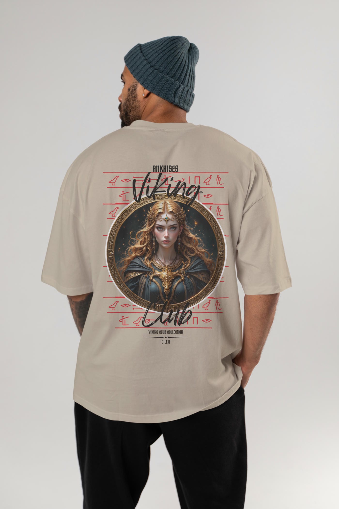 Freya Baskılı Oversize t-shirt Erkek Kadın %100 Pamuk Bisiklet Yaka tişort