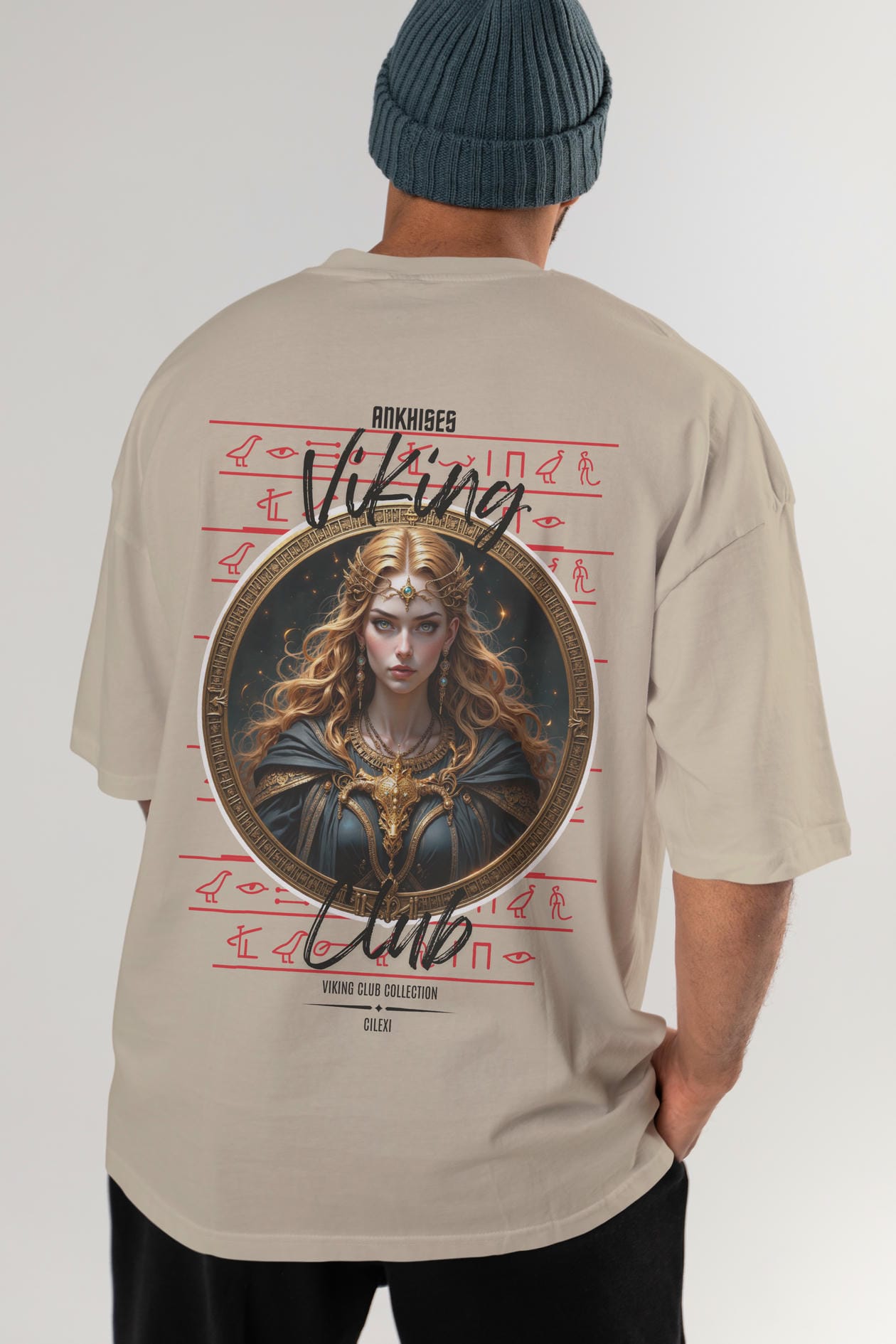 Freya Baskılı Oversize t-shirt Erkek Kadın %100 Pamuk Bisiklet Yaka tişort