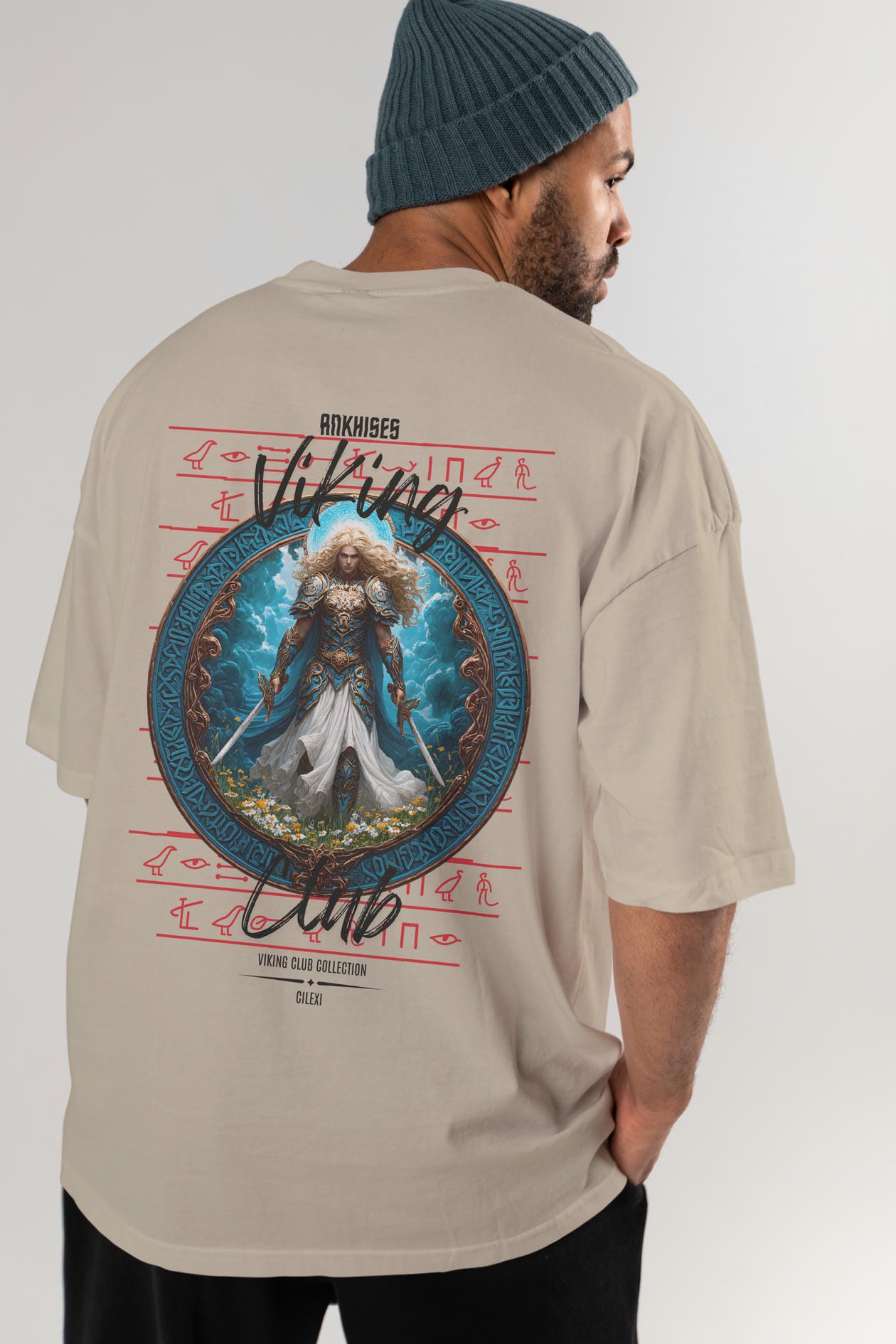Baldur Baskılı Oversize t-shirt Erkek Kadın %100 Pamuk Bisiklet Yaka tişort