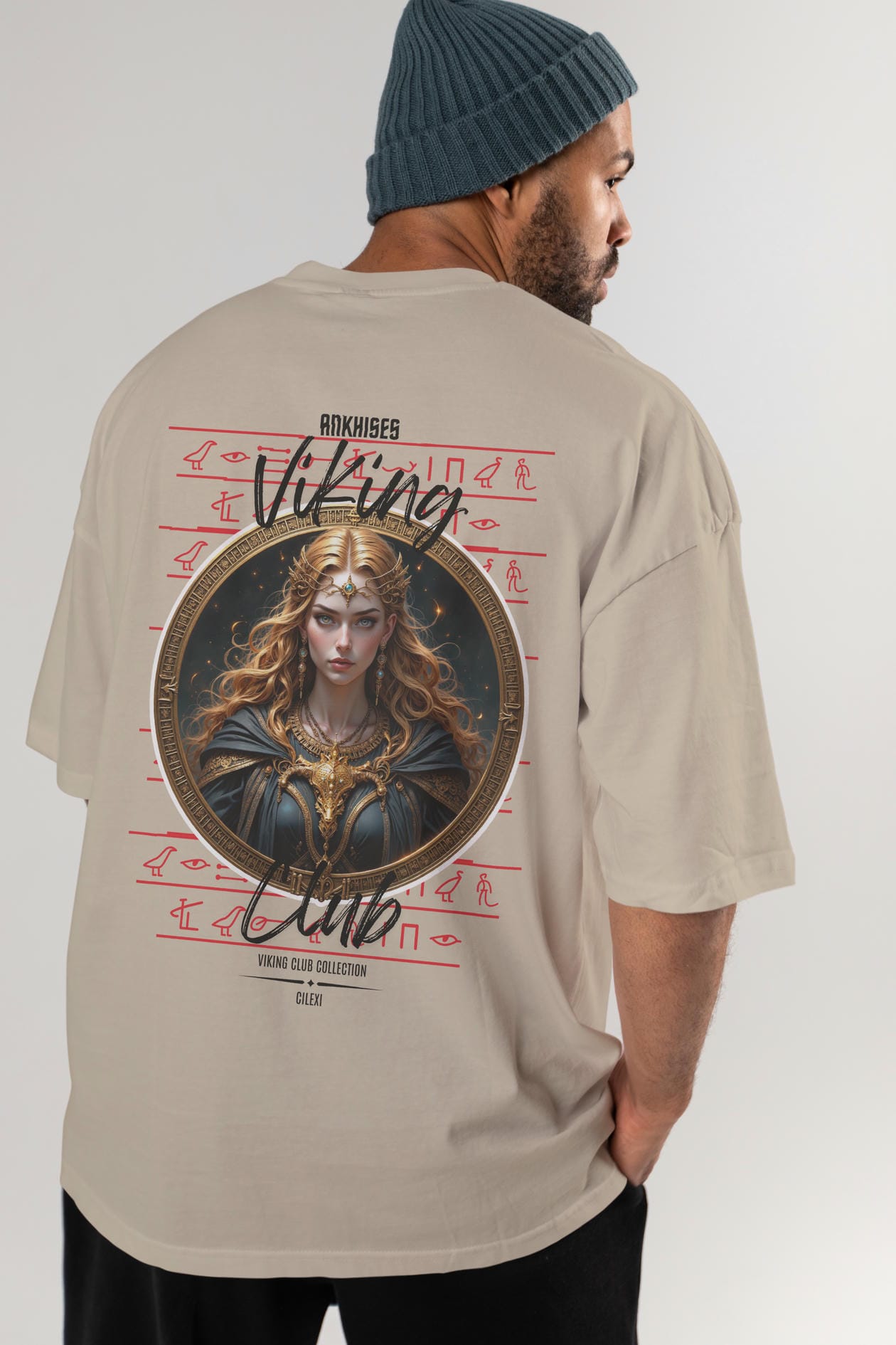 Freya Baskılı Oversize t-shirt Erkek Kadın %100 Pamuk Bisiklet Yaka tişort