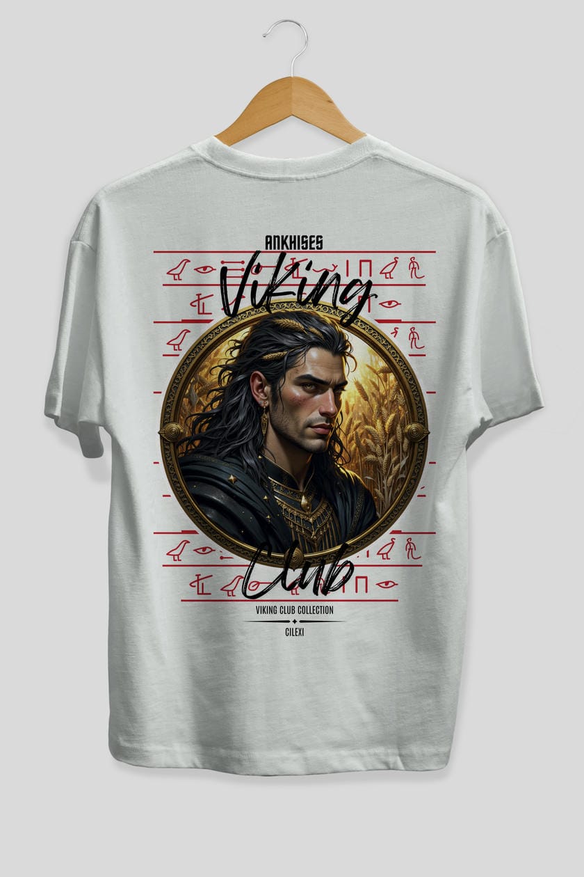 Viking Mitolojisi Serisi 2 Arka Baskılı Oversize t-shirt Erkek Kadın %100 Pamuk Bisiklet Yaka tişort