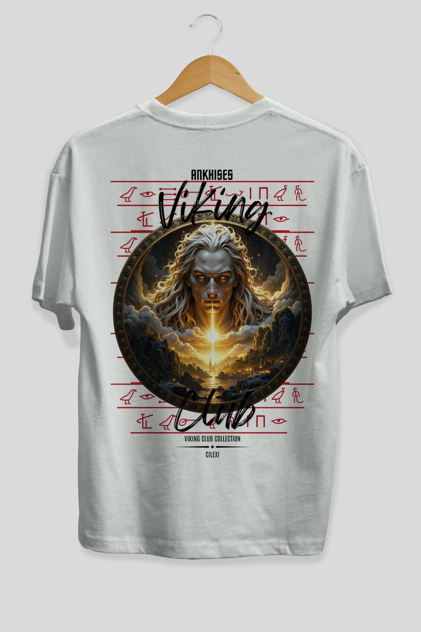 Viking Mitolojisi Serisi 15 Arka Baskılı Oversize t-shirt Erkek Kadın %100 Pamuk Bisiklet Yaka tişort