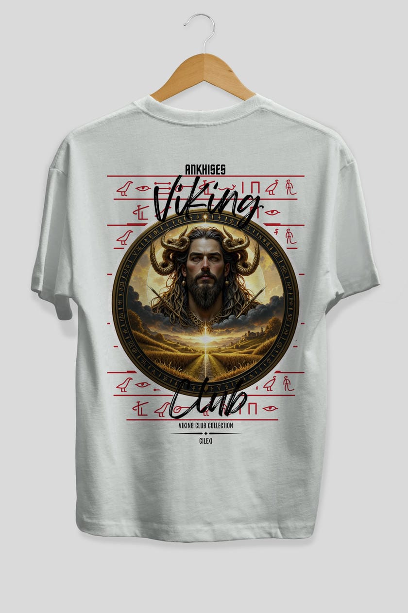 Viking Mitolojisi Serisi 3 Arka Baskılı Oversize t-shirt Erkek Kadın %100 Pamuk Bisiklet Yaka tişort