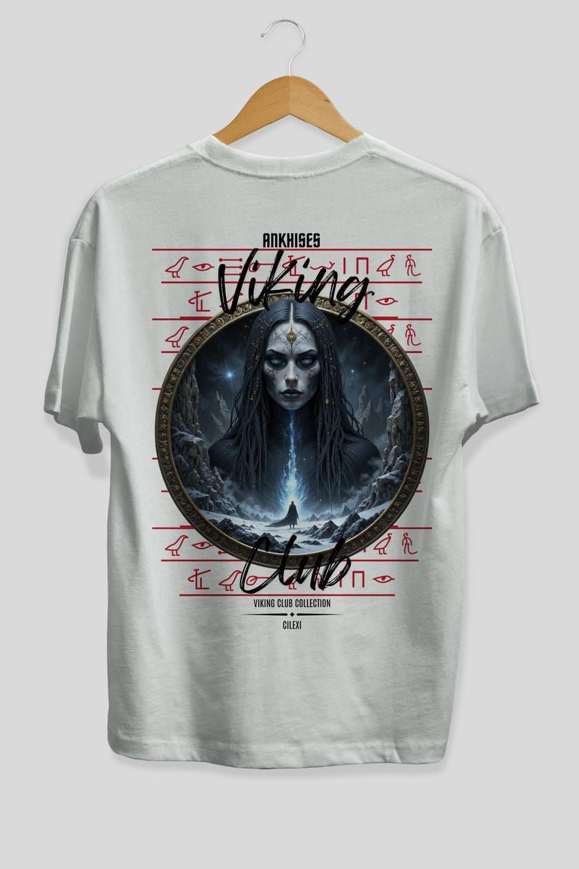 Viking Mitolojisi Serisi 11 Arka Baskılı Oversize t-shirt Erkek Kadın %100 Pamuk Bisiklet Yaka tişort