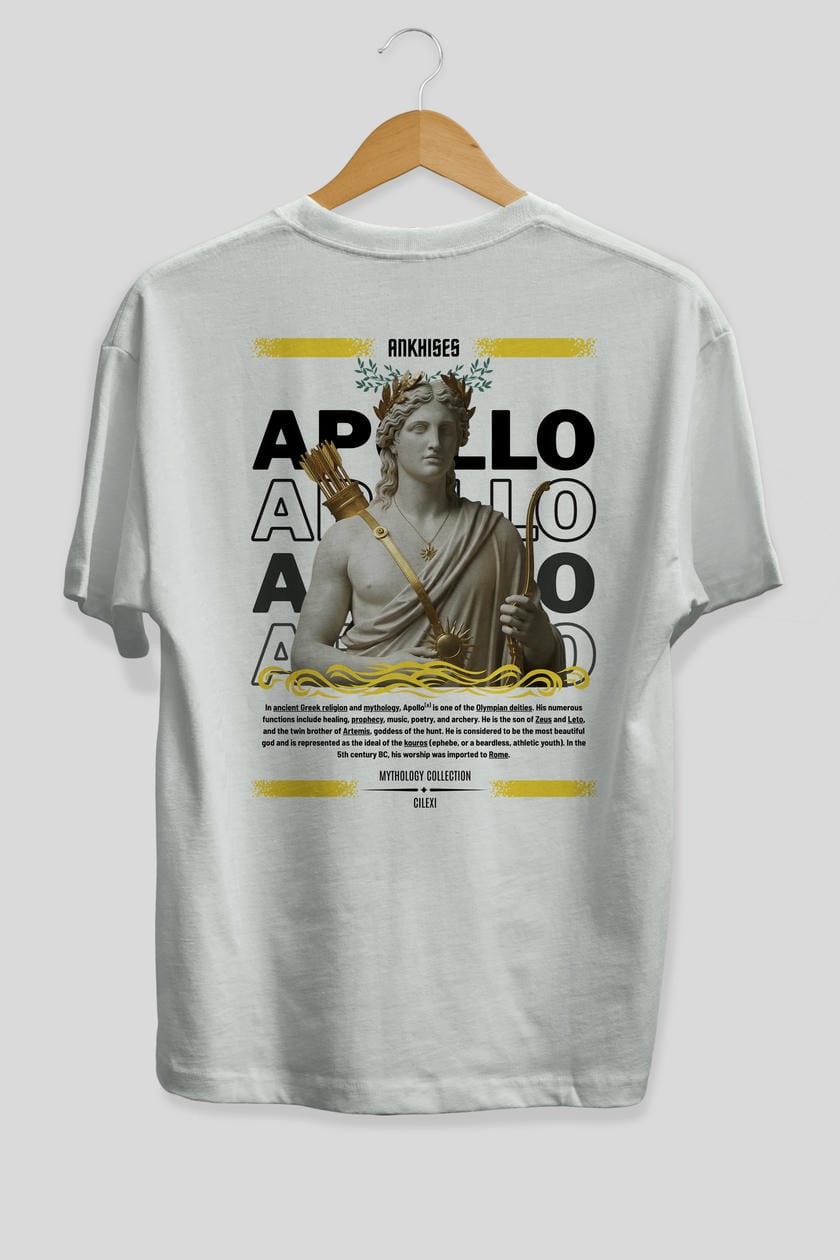 Apollo 2 Arka Baskılı Oversize t-shirt Erkek Kadın %100 Pamuk Bisiklet Yaka tişort