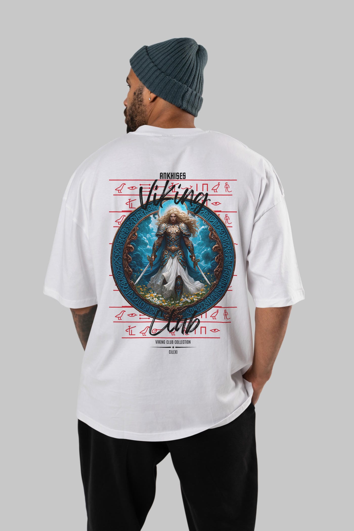 Baldur Baskılı Oversize t-shirt Erkek Kadın %100 Pamuk Bisiklet Yaka tişort