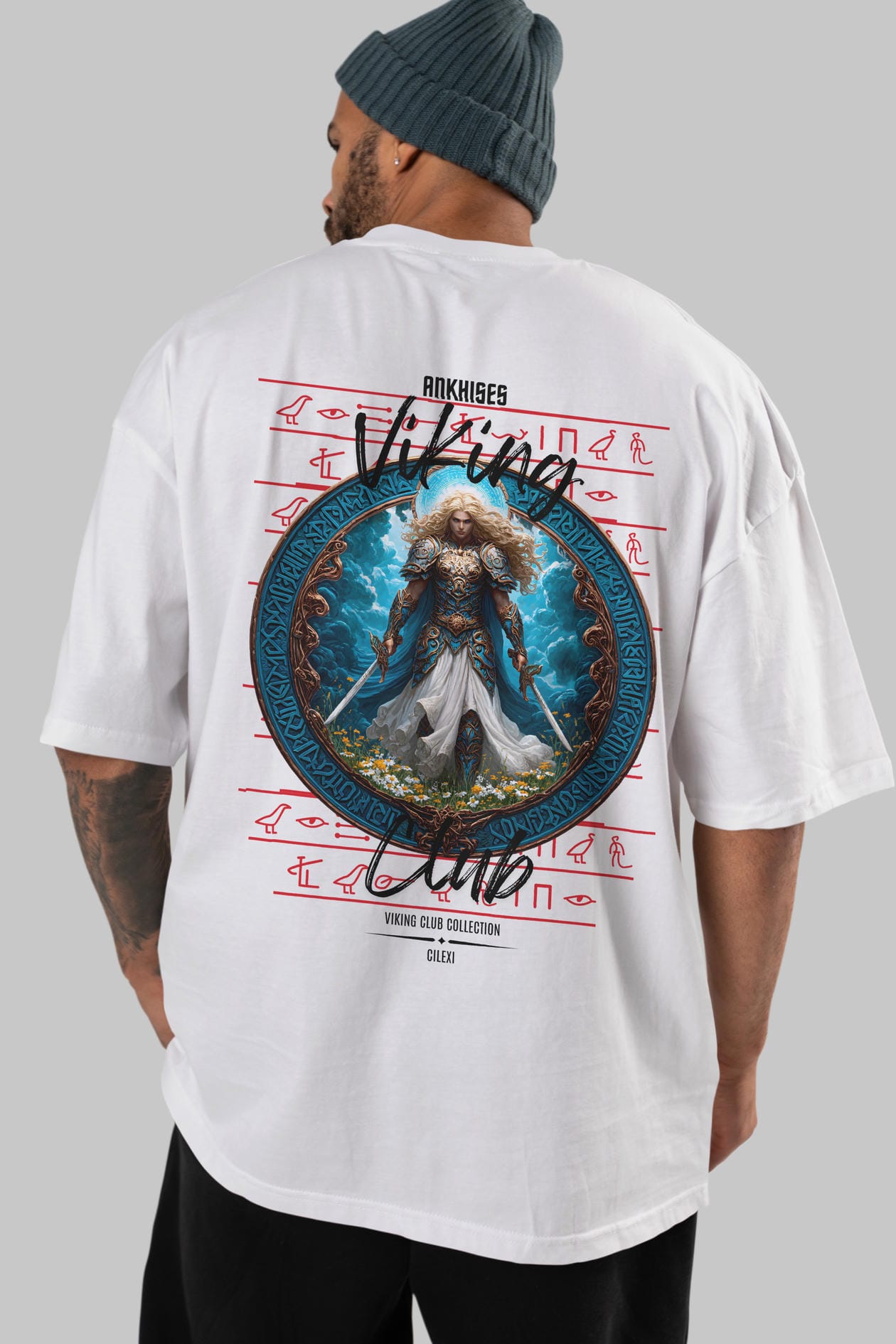 Baldur Baskılı Oversize t-shirt Erkek Kadın %100 Pamuk Bisiklet Yaka tişort