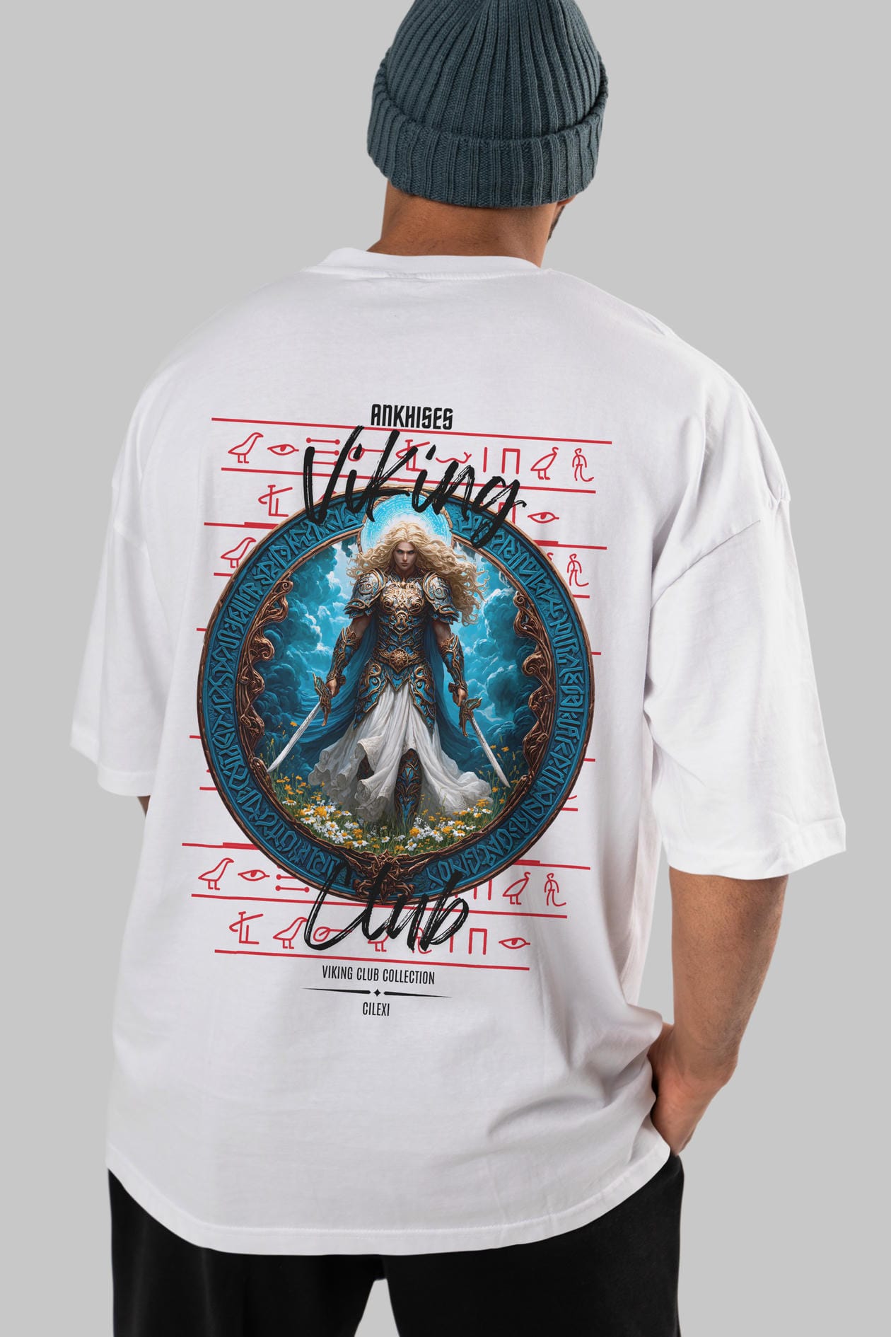 Baldur Baskılı Oversize t-shirt Erkek Kadın %100 Pamuk Bisiklet Yaka tişort
