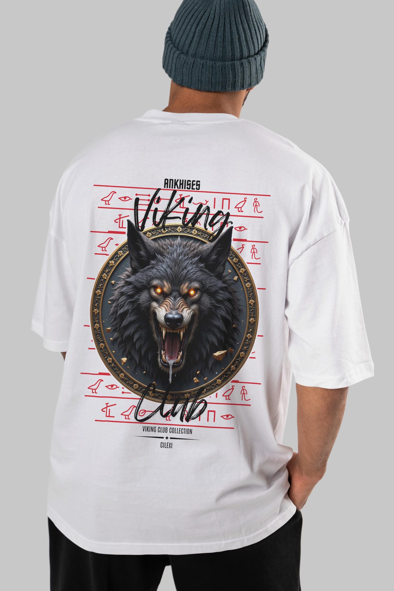 Viking Mitolojisi Serisi 27 Arka Baskılı Oversize t-shirt Erkek Kadın %100 Pamuk Bisiklet Yaka tişort