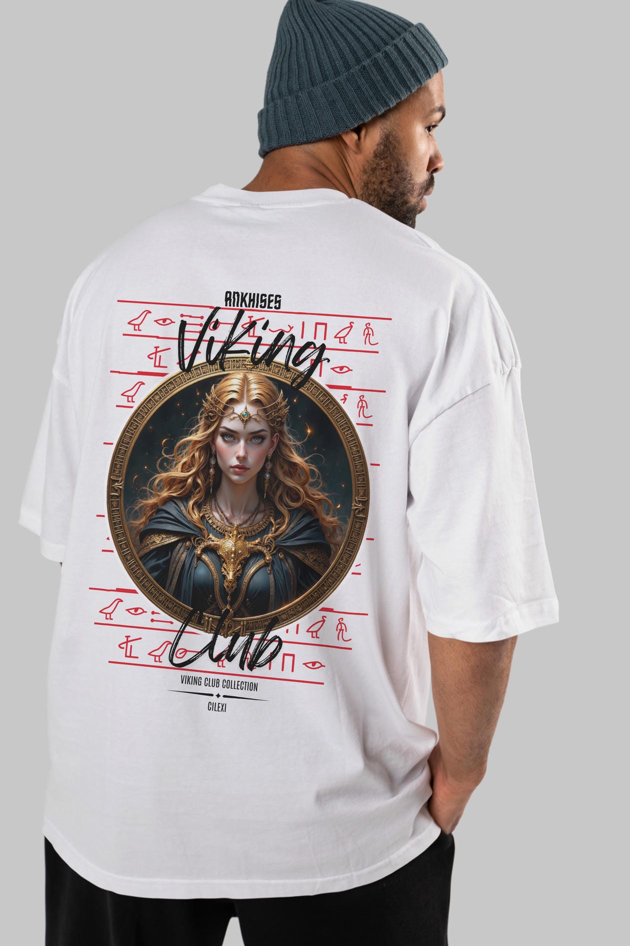 Freya Baskılı Oversize t-shirt Erkek Kadın %100 Pamuk Bisiklet Yaka tişort