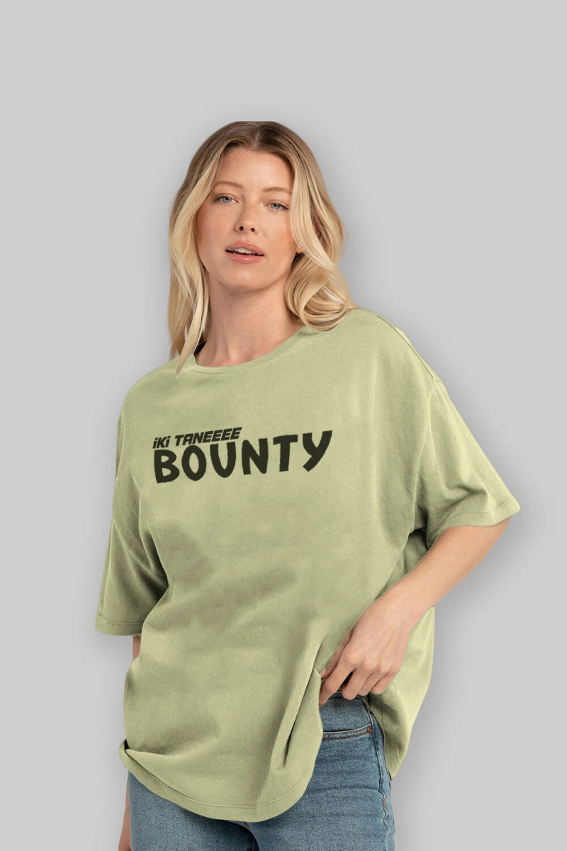 İki Tane Bounty Ön Baskılı Oversize t-shirt %100 pamuk Erkek Kadın Unisex - Cilexi