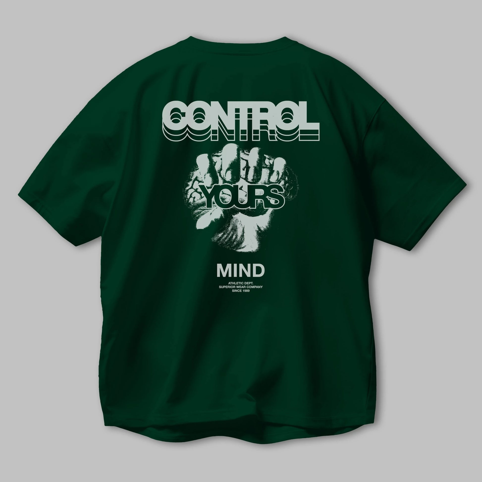 Control Your Mind Arka Baskılı Oversize t-shirt Erkek Kadın Unisex
