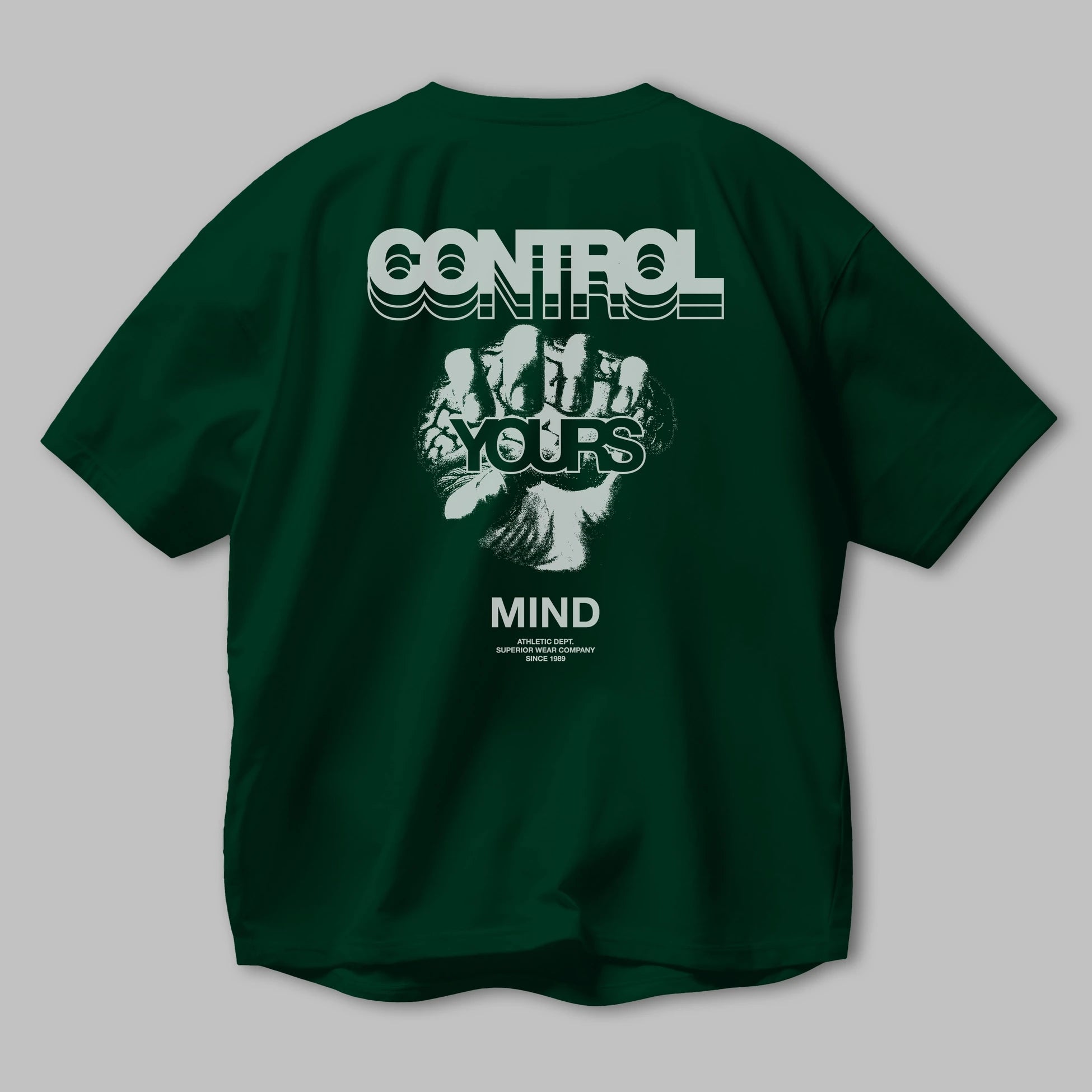 Control Your Mind Arka Baskılı Oversize t-shirt Erkek Kadın Unisex