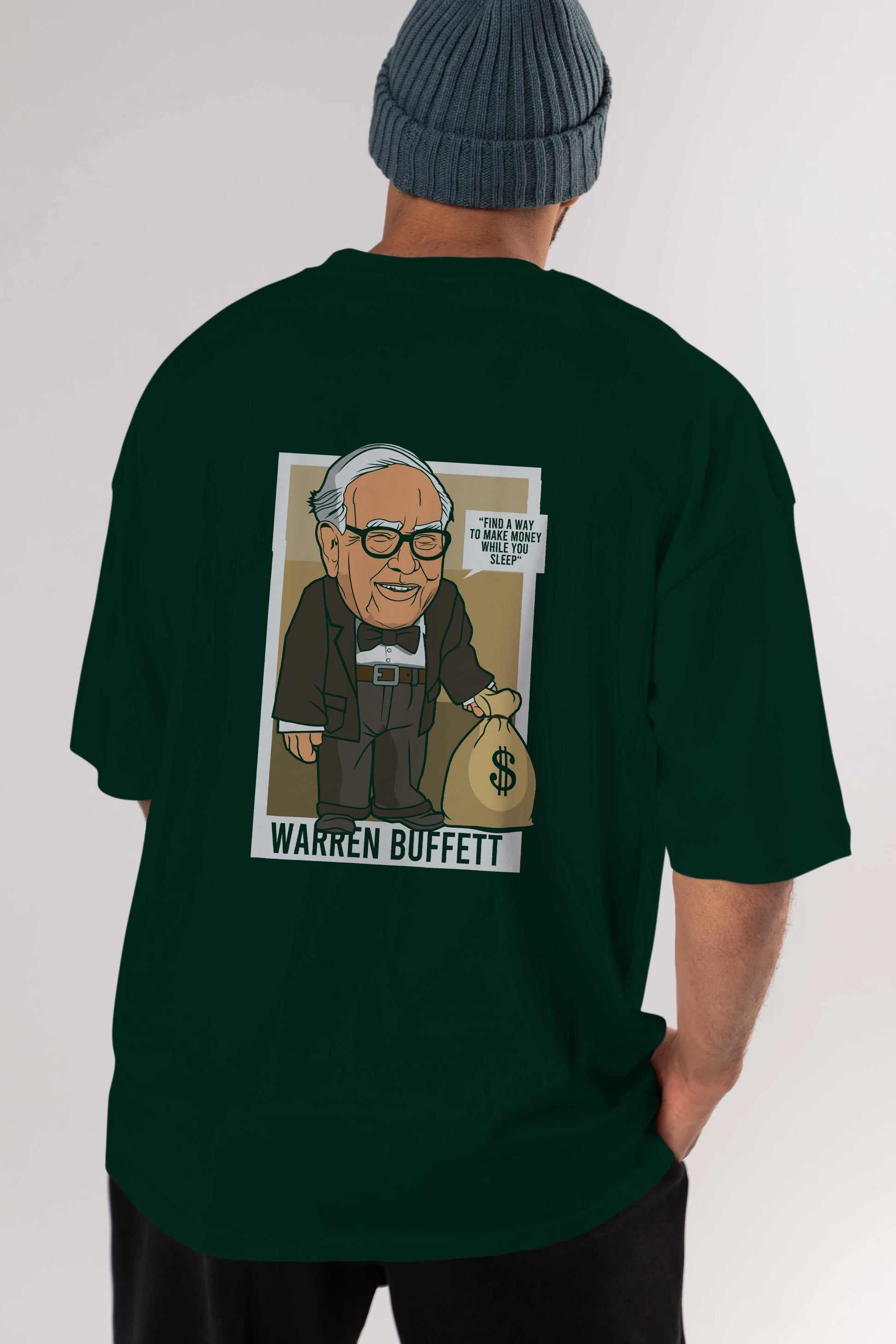 Warren Buffet Up Carl Arka Baskılı Oversize t-shirt Erkek Kadın Unisex %100 Pamuk tişort