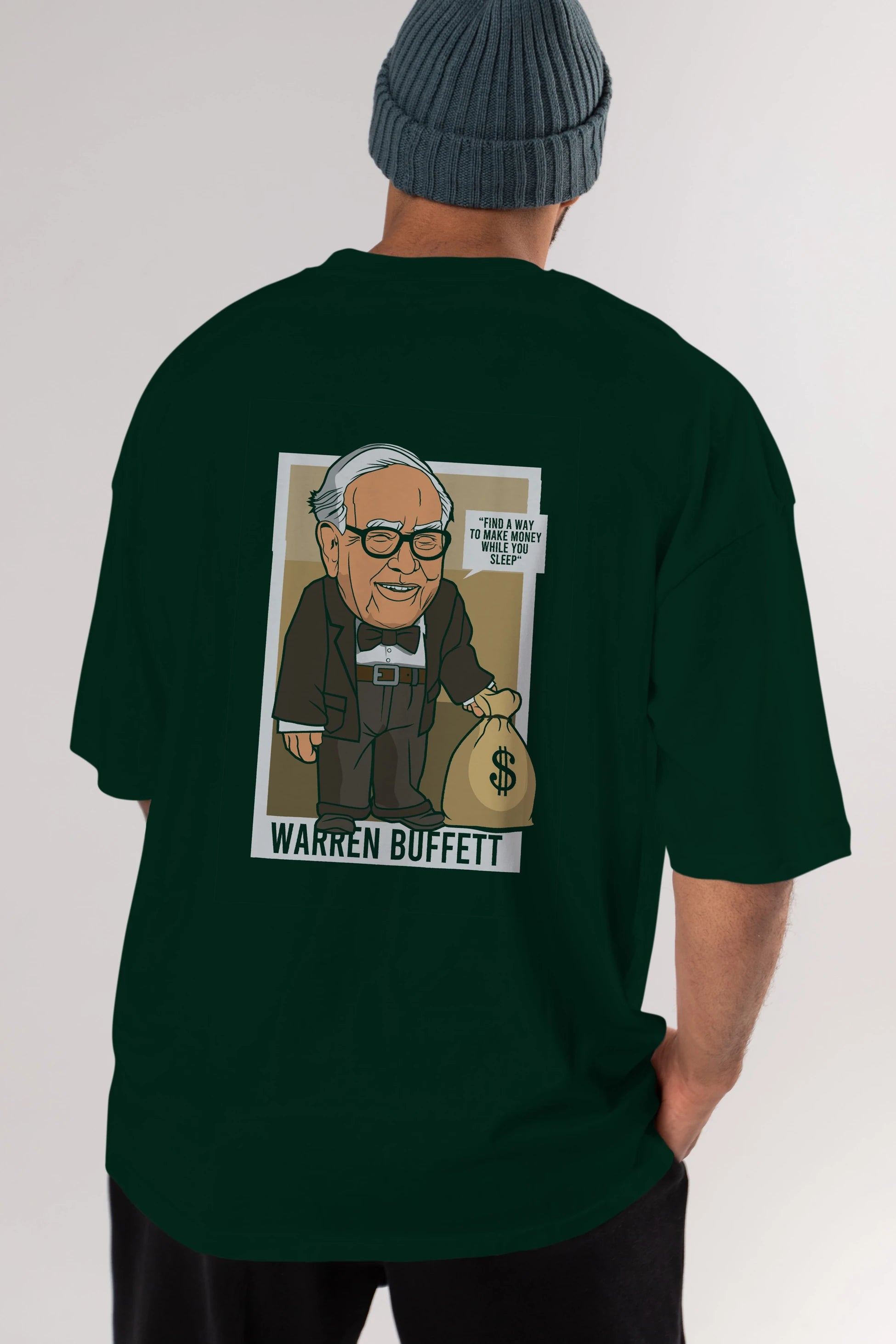 Warren Buffet Up Carl Arka Baskılı Oversize t-shirt Erkek Kadın Unisex %100 Pamuk tişort