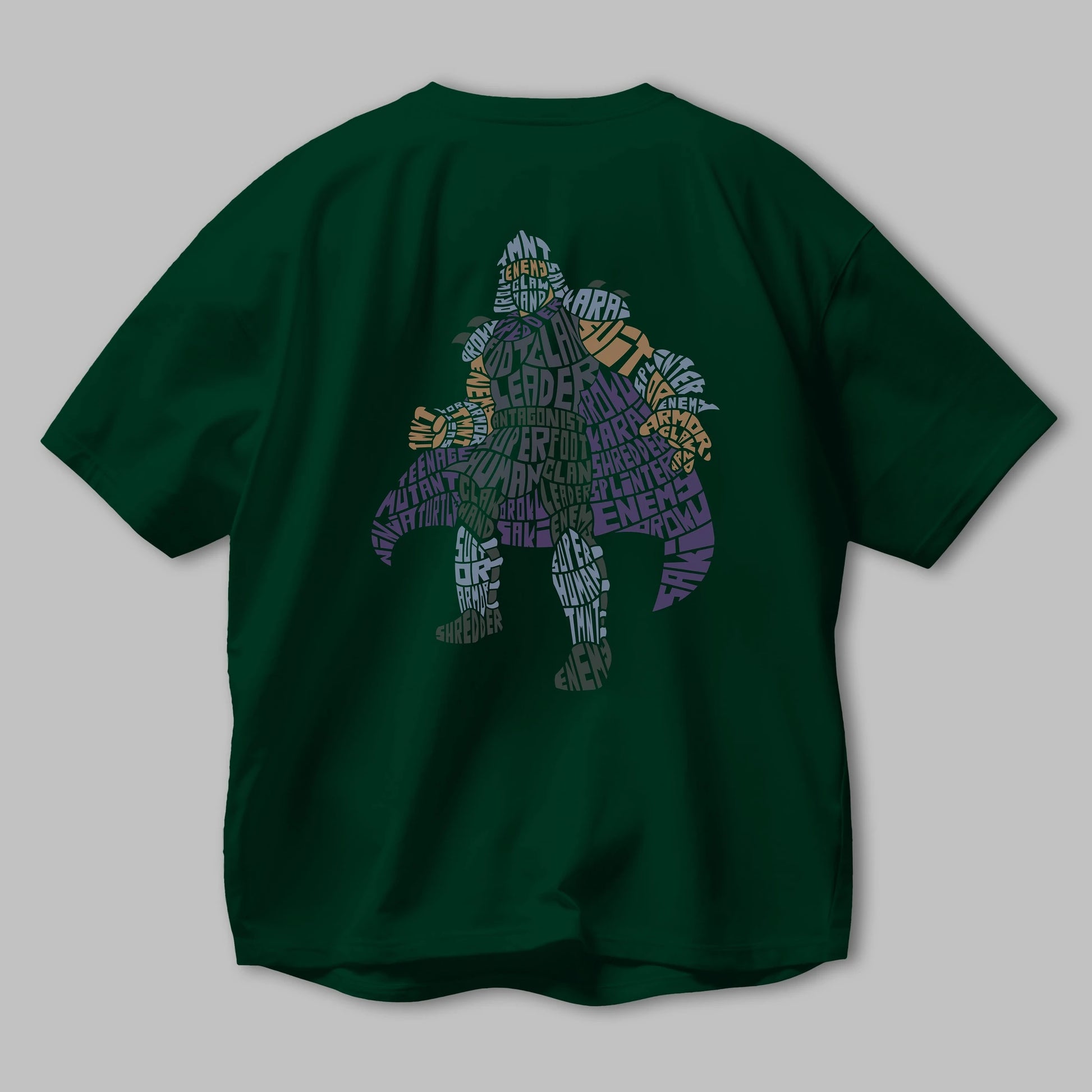 Foot Clan Leader Arka Baskılı Oversize t-shirt %100 pamuk Erkek Kadın Unisex