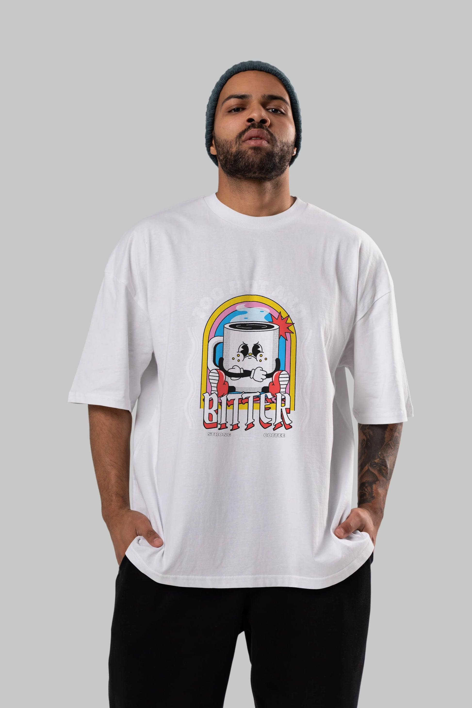 Too Hot And Bitter Ön Baskılı Oversize t-shirt Erkek Kadın Unisex