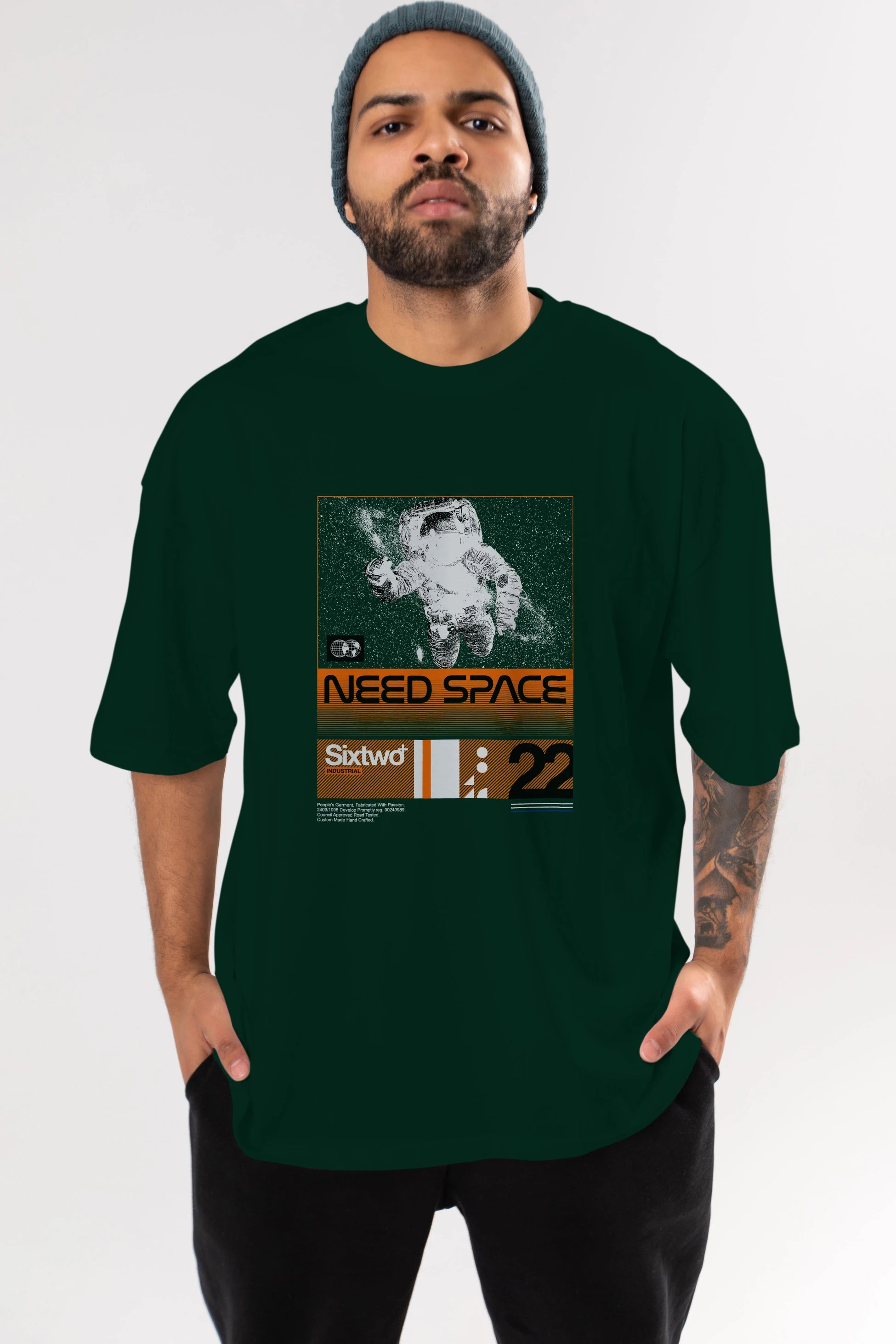Need Space Ön Baskılı Oversize t-shirt Erkek Kadın Unisex