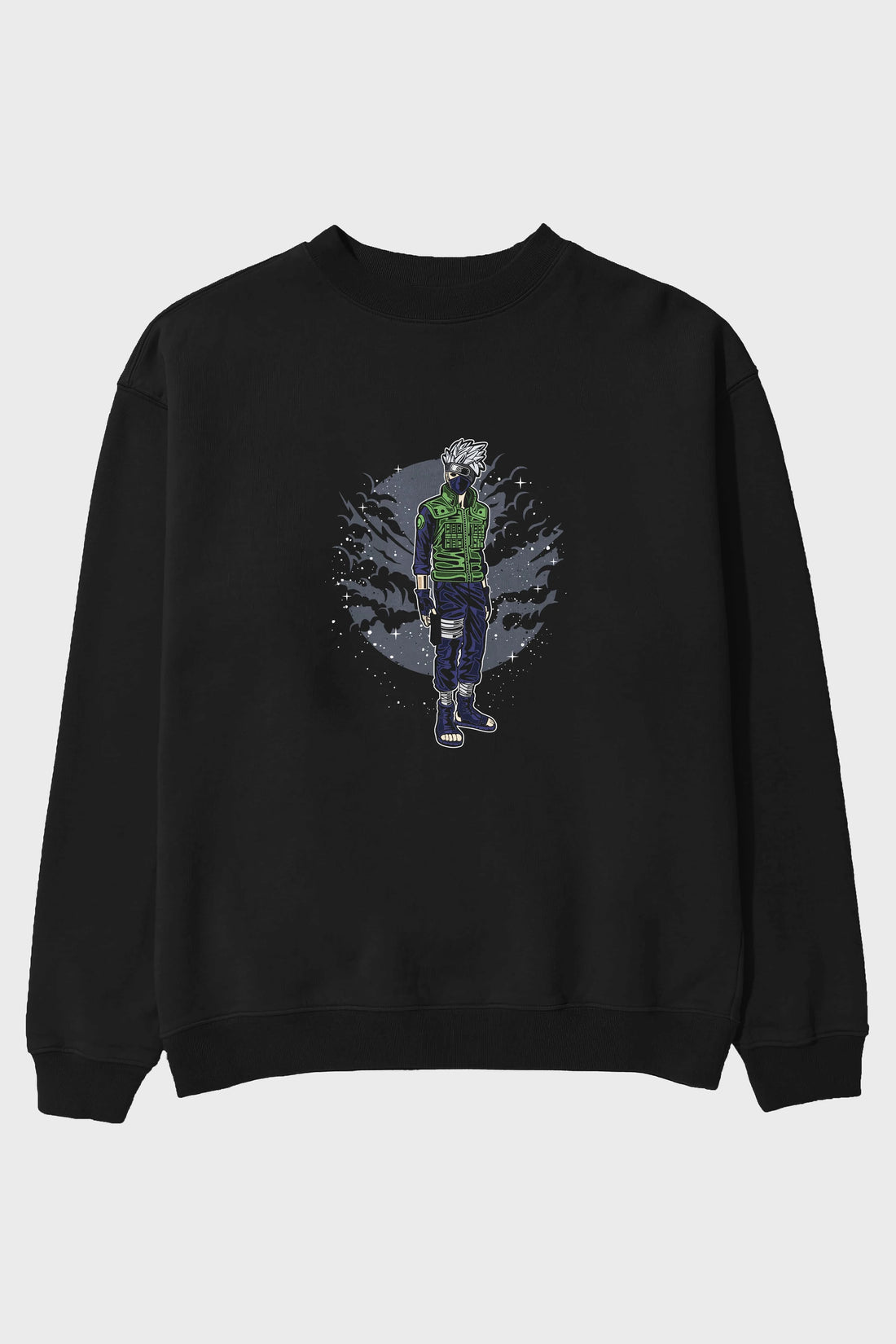 SHINOBI Ön Baskılı Oversize Sweatshirt Erkek Kadın Unisex