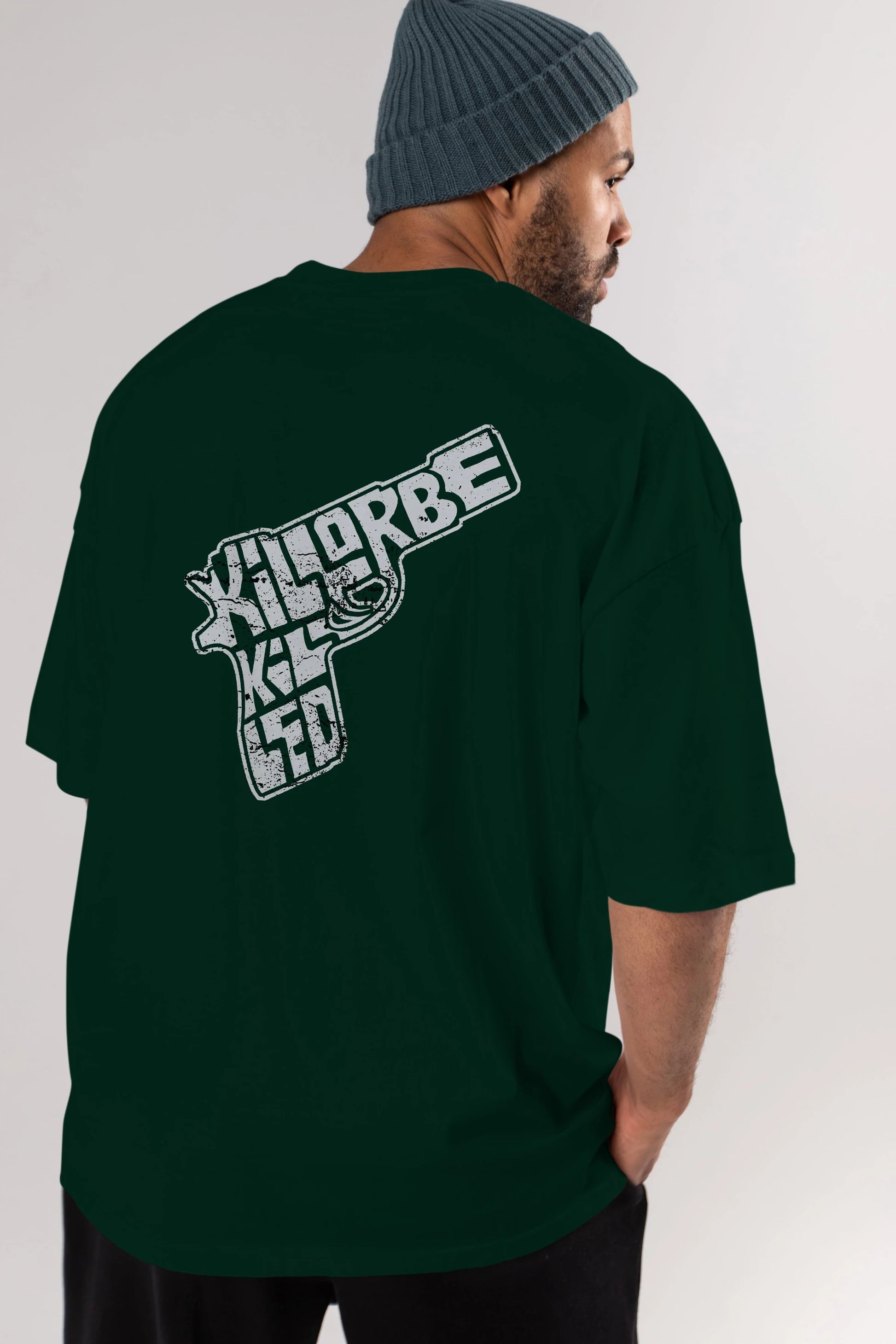 Kill Or Be Killed Arka Baskılı Oversize t-shirt %100 pamuk Erkek Kadın Unisex