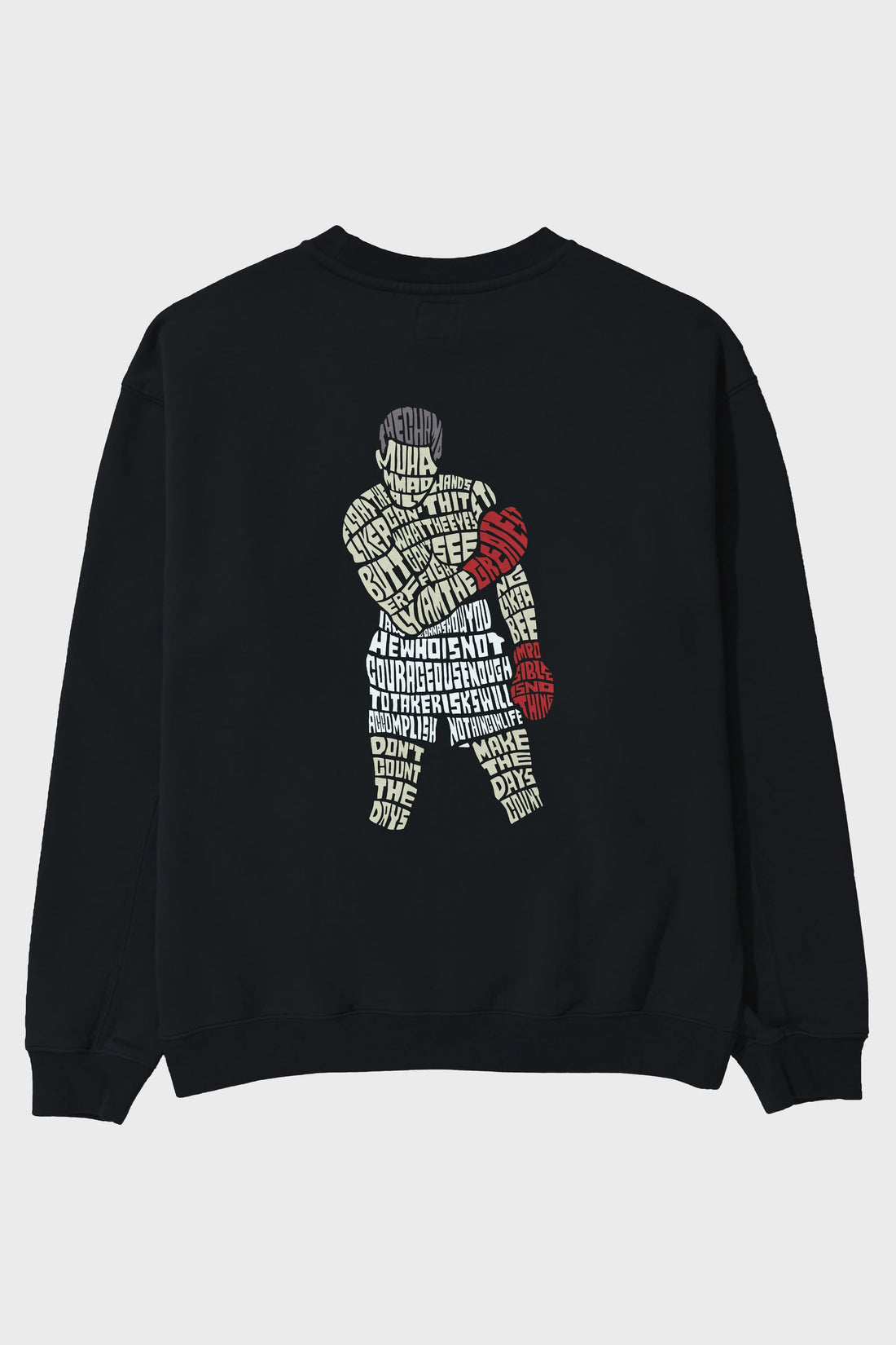 The Champ Muhammad Ali Arka Baskılı Oversize Sweatshirt Erkek Kadın Unisex