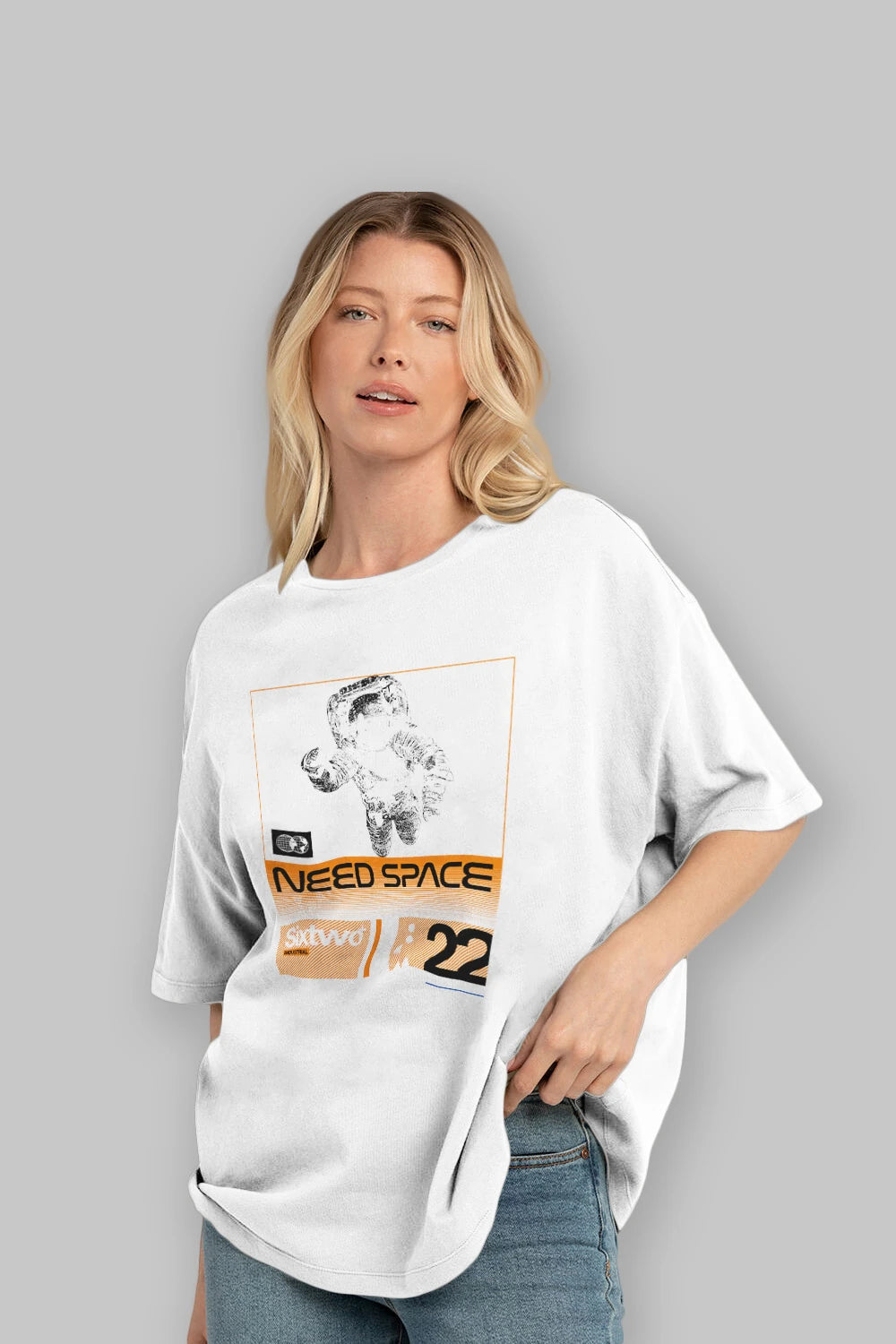 Need Space Ön Baskılı Oversize t-shirt Erkek Kadın Unisex