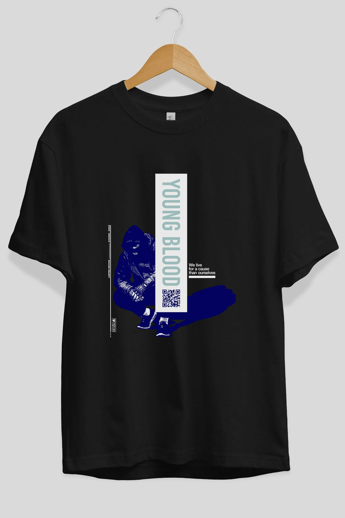 Young Blood Ön Baskılı Oversize t-shirt Erkek Kadın Unisex