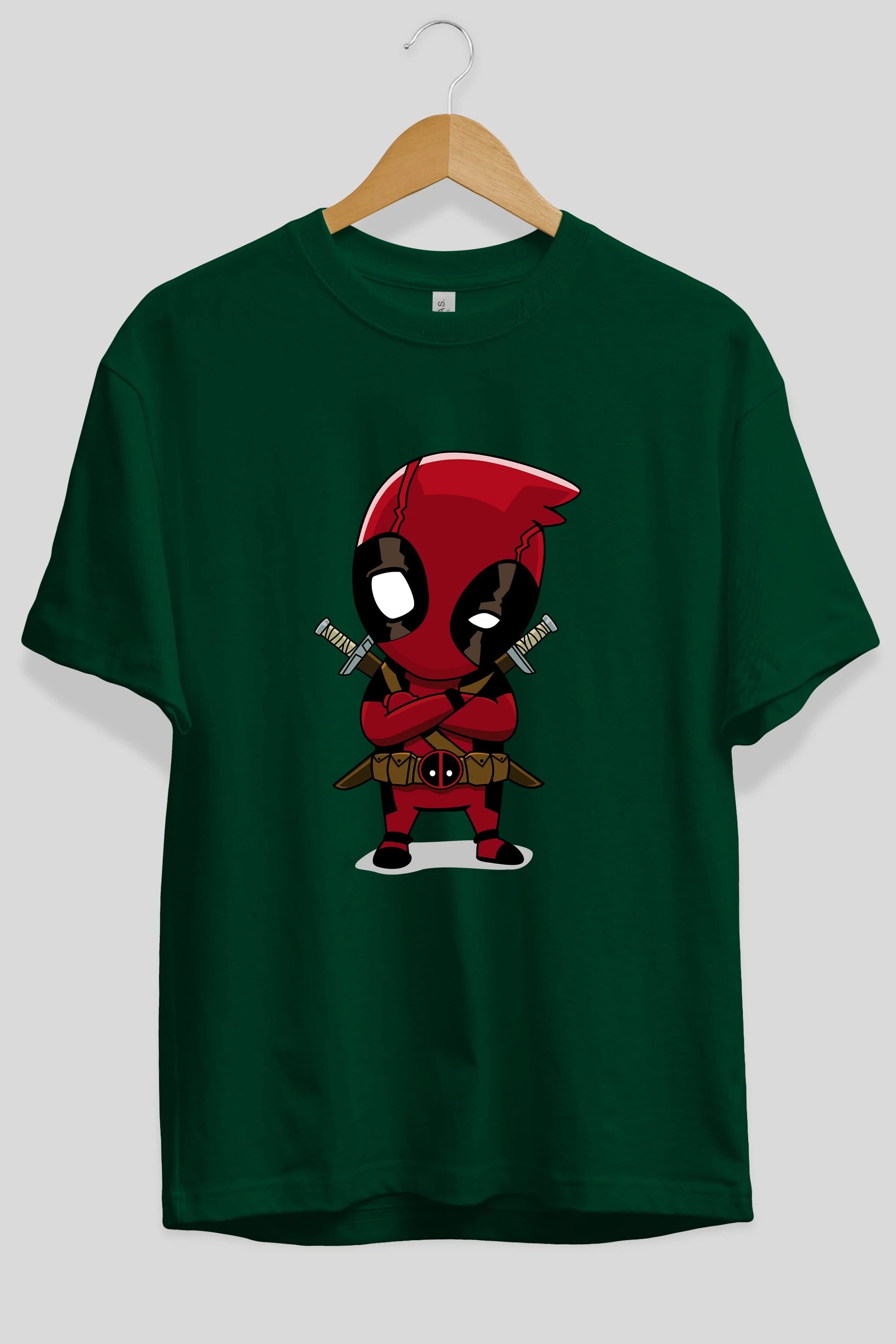 Deadpool (19) Ön Baskılı Oversize t-shirt Erkek Kadın Unisex %100 Pamuk Bisiklet Yaka tişort