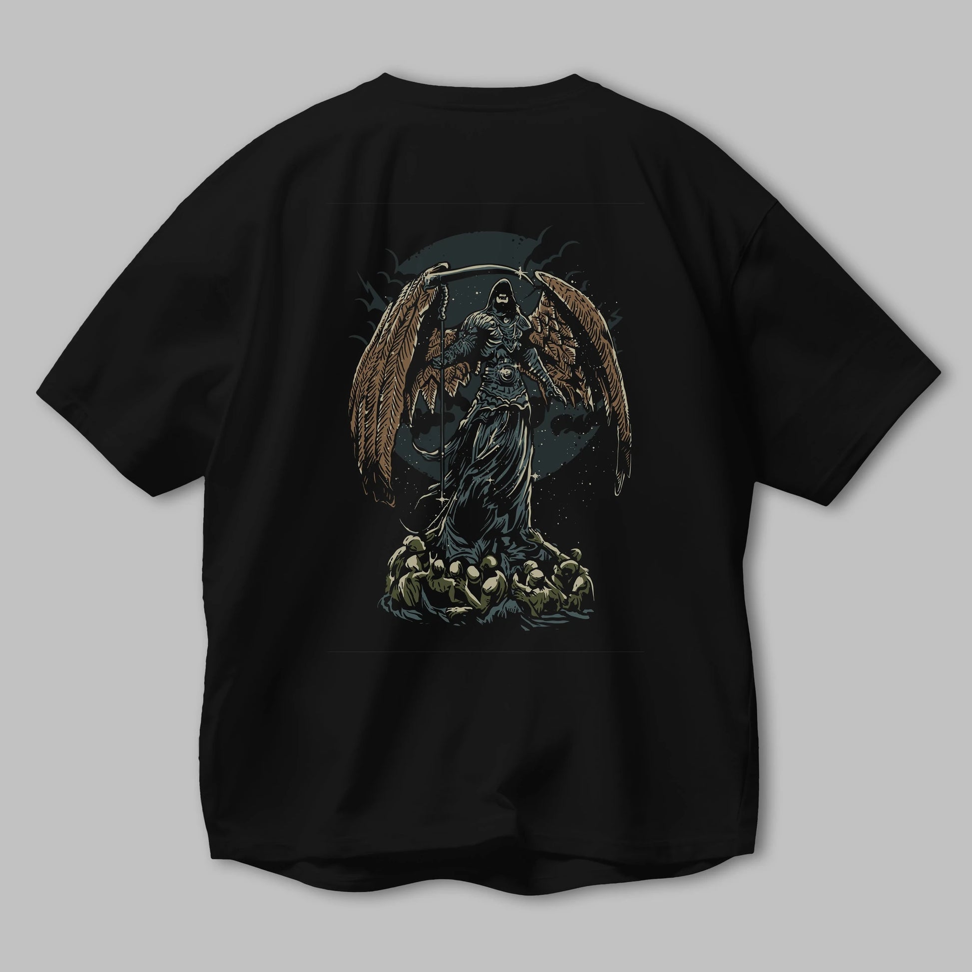 Darkness Arka Baskılı Oversize t-shirt Erkek Kadın Unisex %100 Pamuk