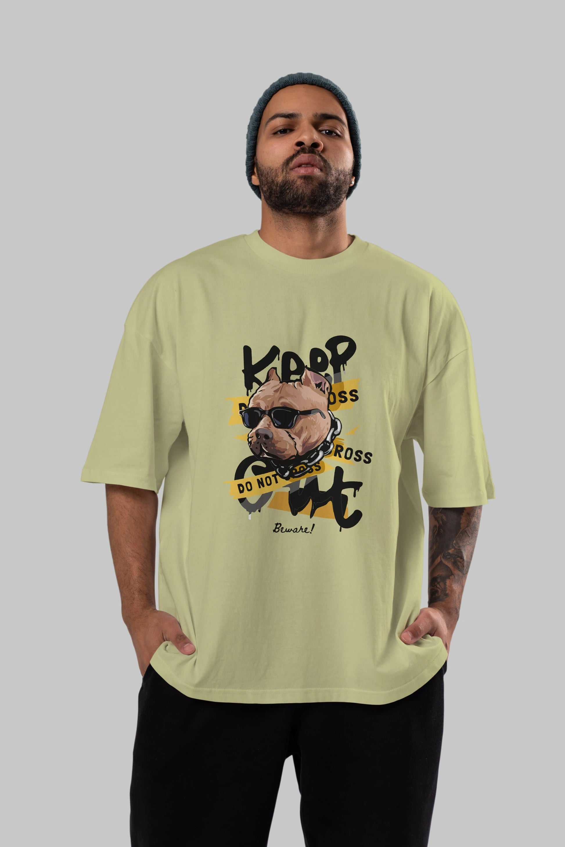 Teddy Bear Keep Ön Baskılı Oversize t-shirt Erkek Kadın Unisex %100 Pamuk