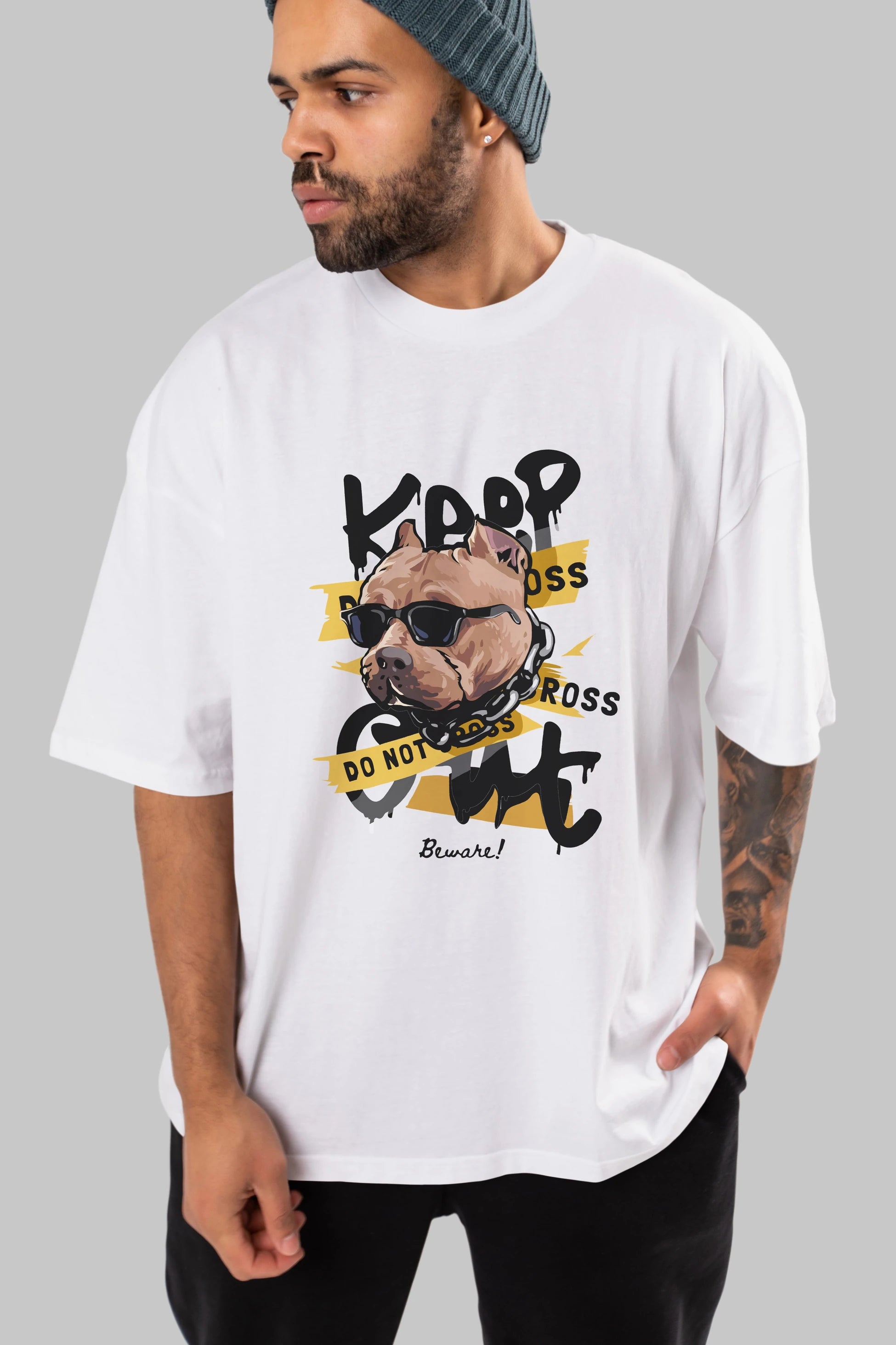 Teddy Bear Keep Ön Baskılı Oversize t-shirt Erkek Kadın Unisex %100 Pamuk