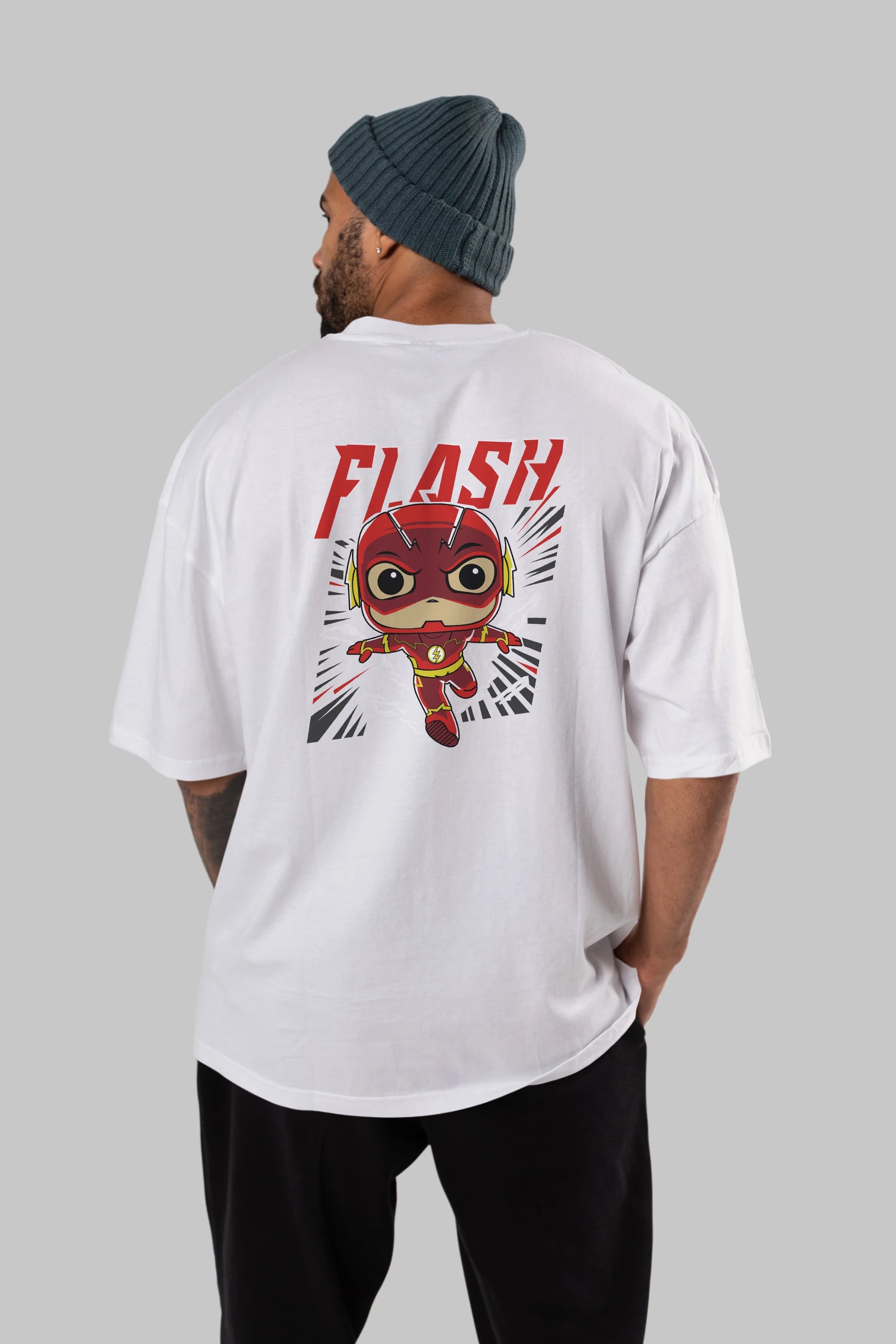 Flash Avengers (4) Arka Baskılı Oversize t-shirt Erkek Kadın Unisex %100 Pamuk Bisiklet Yaka tişort