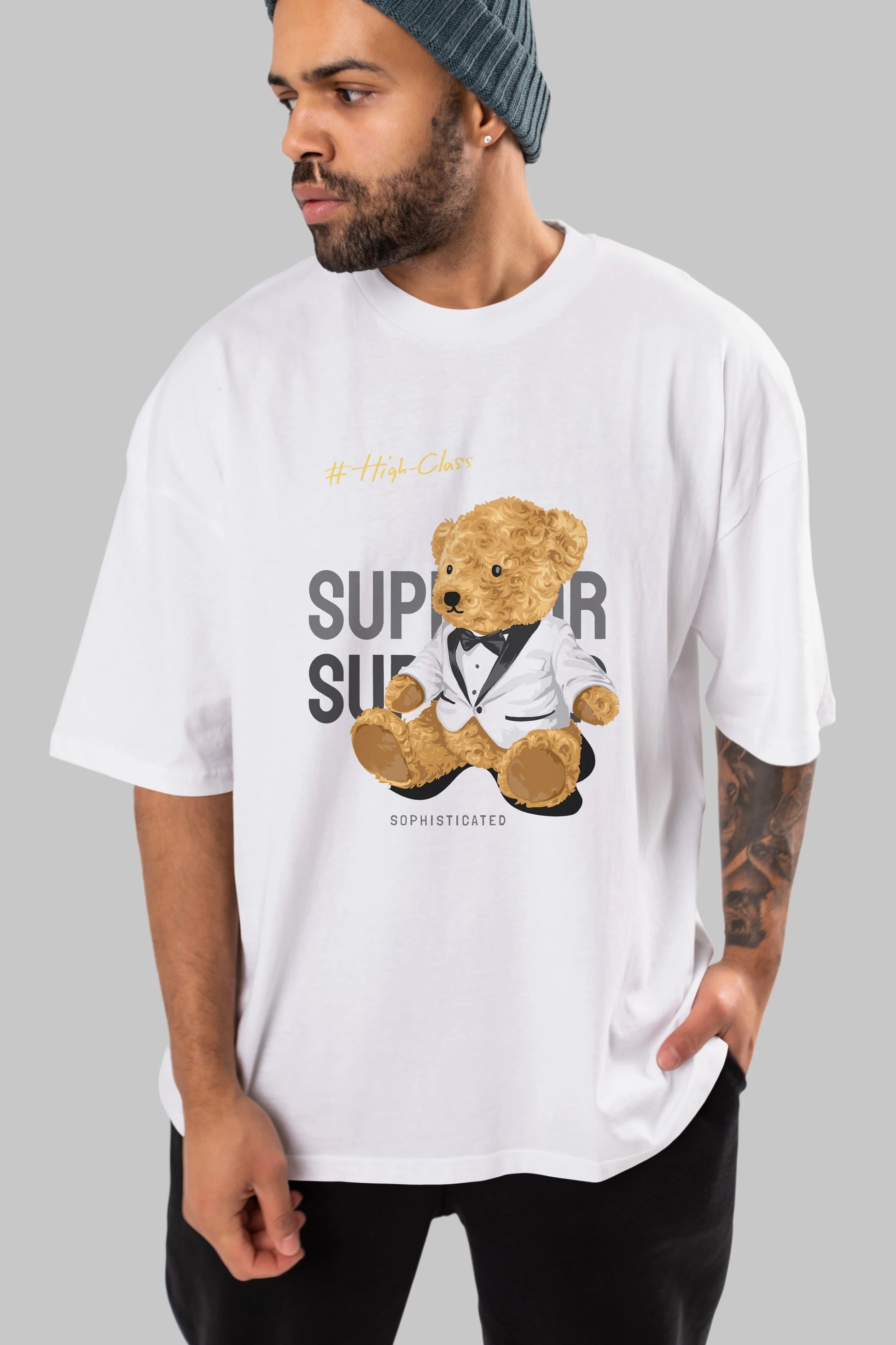 Teddy Bear Superior Ön Baskılı Oversize t-shirt Erkek Kadın Unisex %100 Pamuk