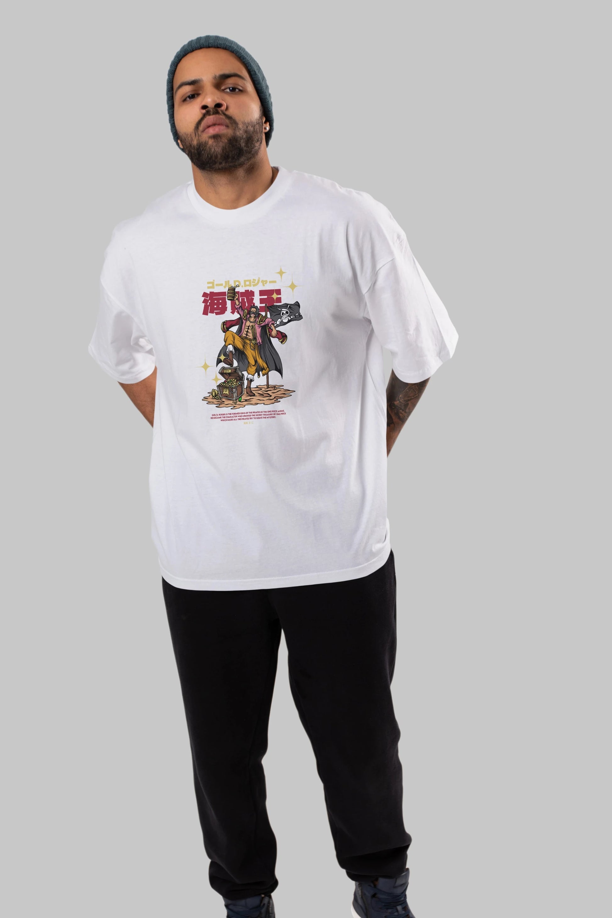 Roger Anime Ön Baskılı Oversize t-shirt %100 pamuk Erkek Kadın Unisex