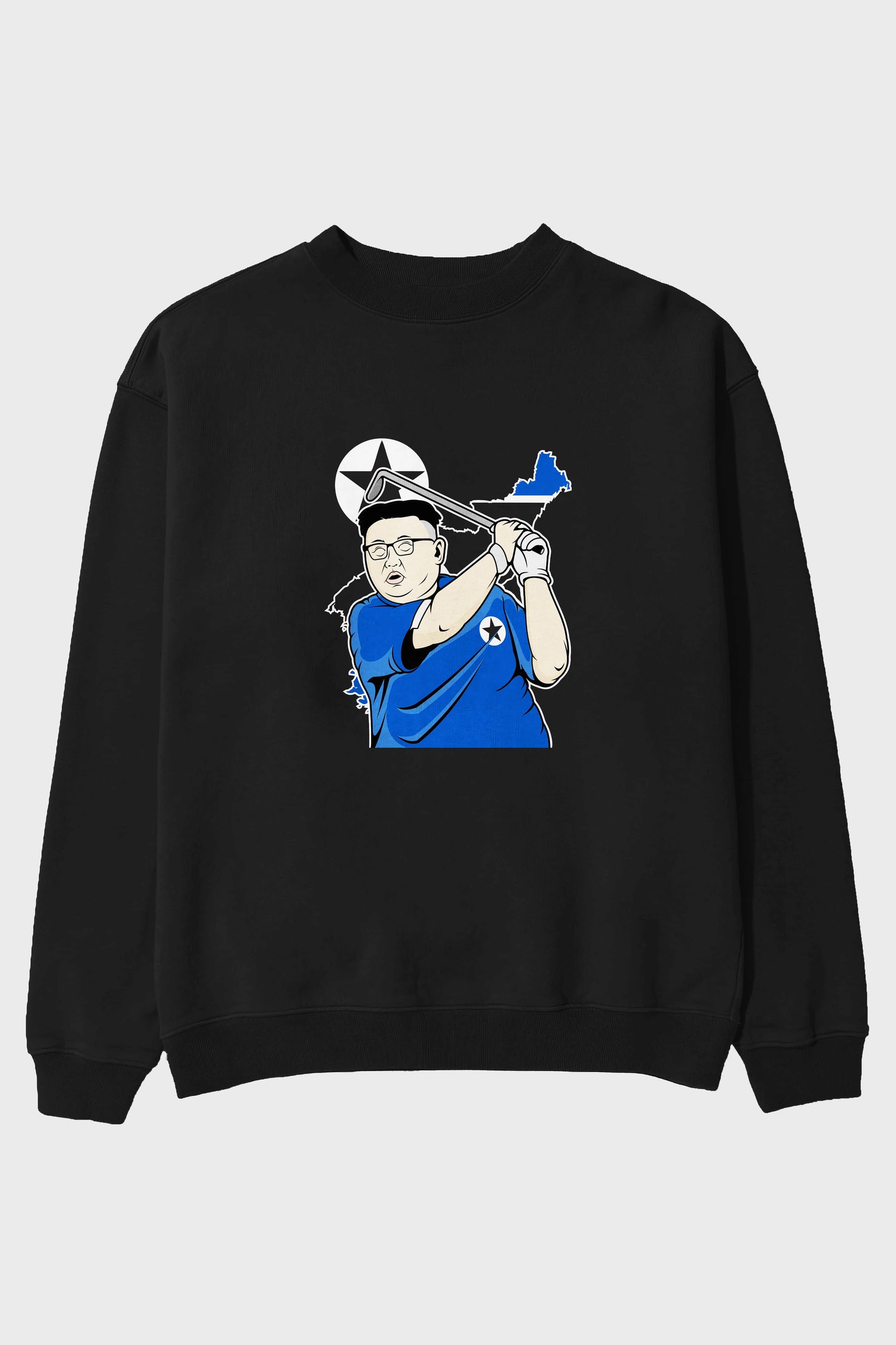 Kim Golf Ön Baskılı Oversize Sweatshirt Erkek Kadın Unisex