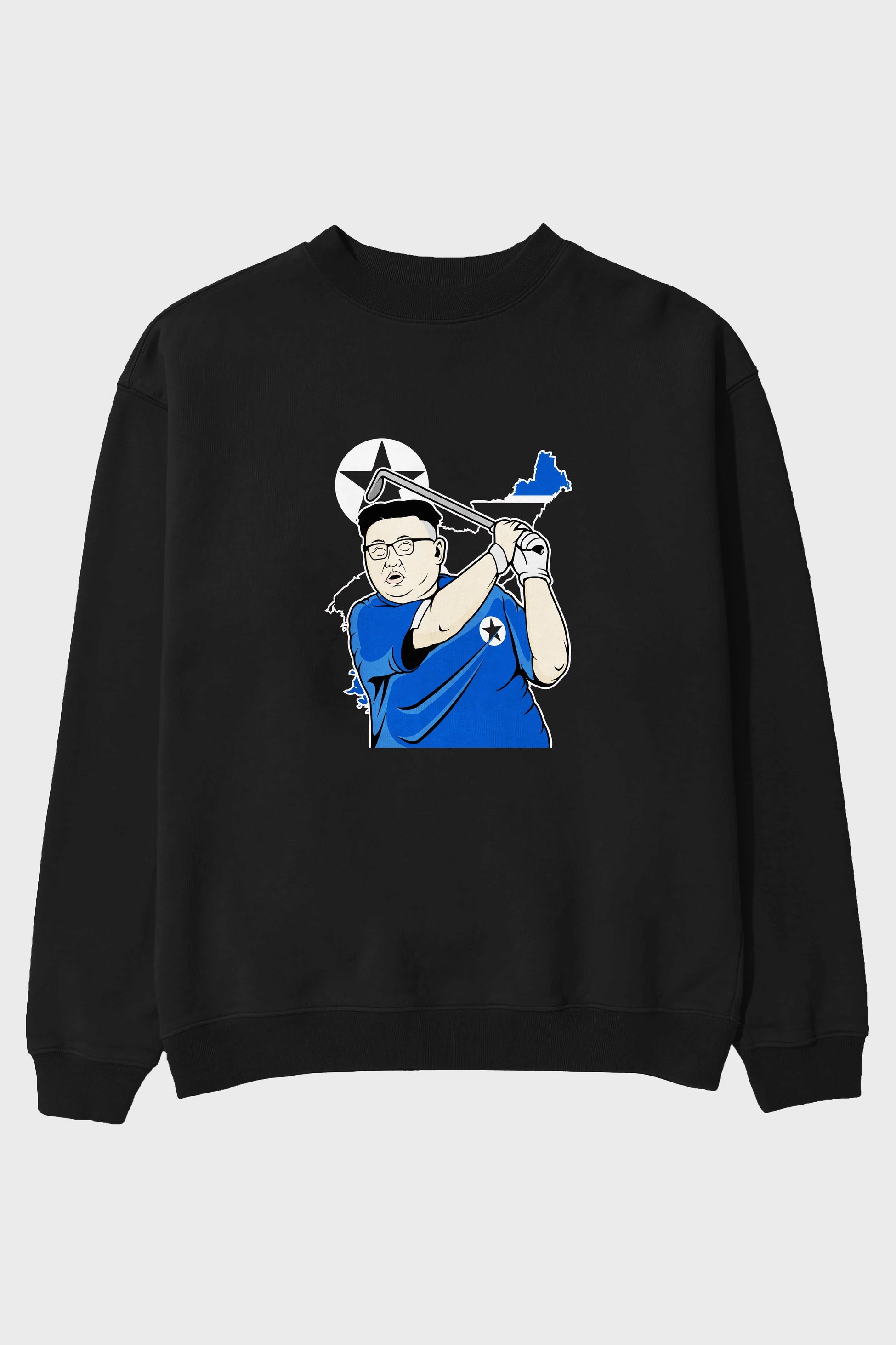 Kim Golf Ön Baskılı Oversize Sweatshirt Erkek Kadın Unisex