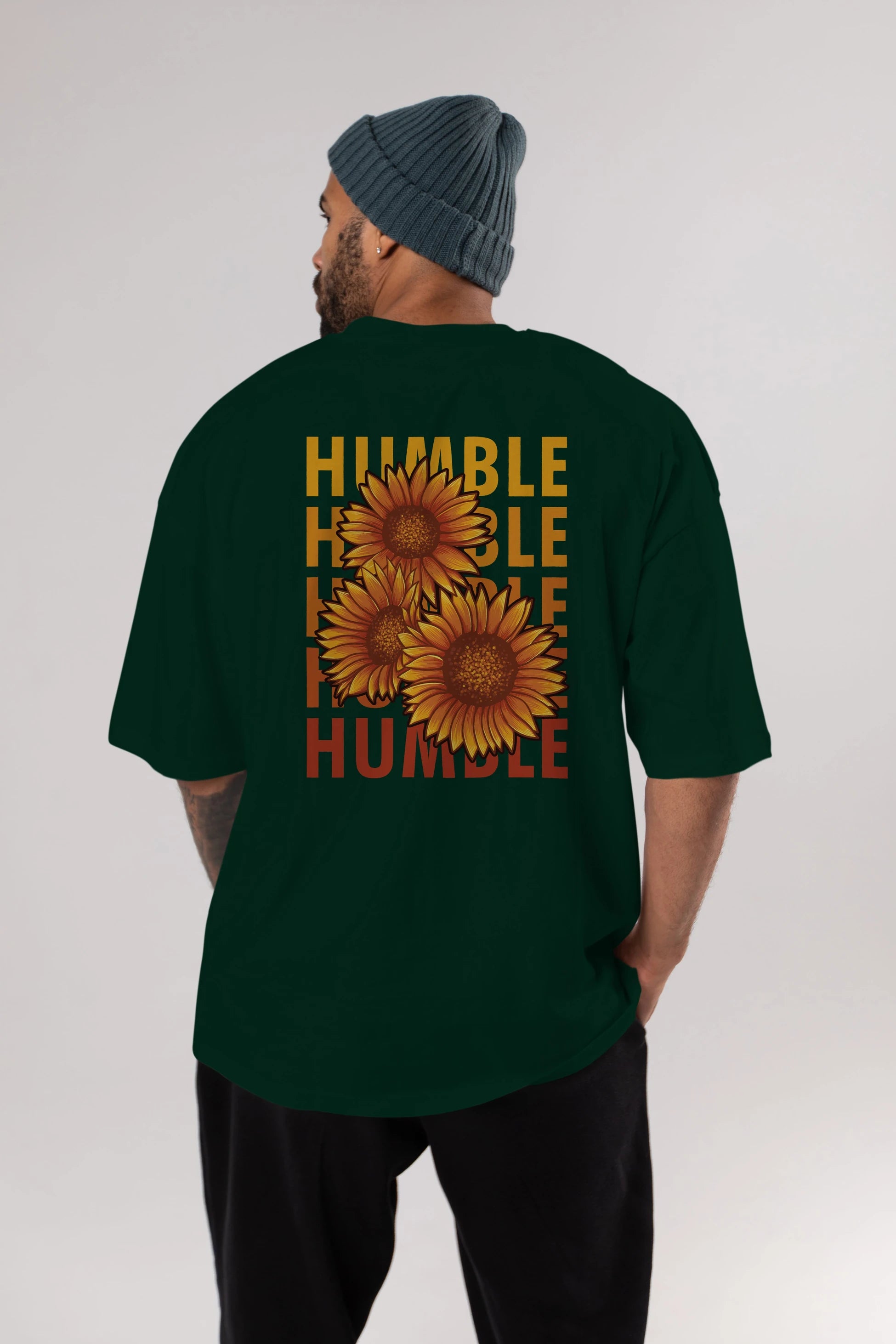 Humble 2 Arka Baskılı Oversize t-shirt Erkek Kadın Unisex