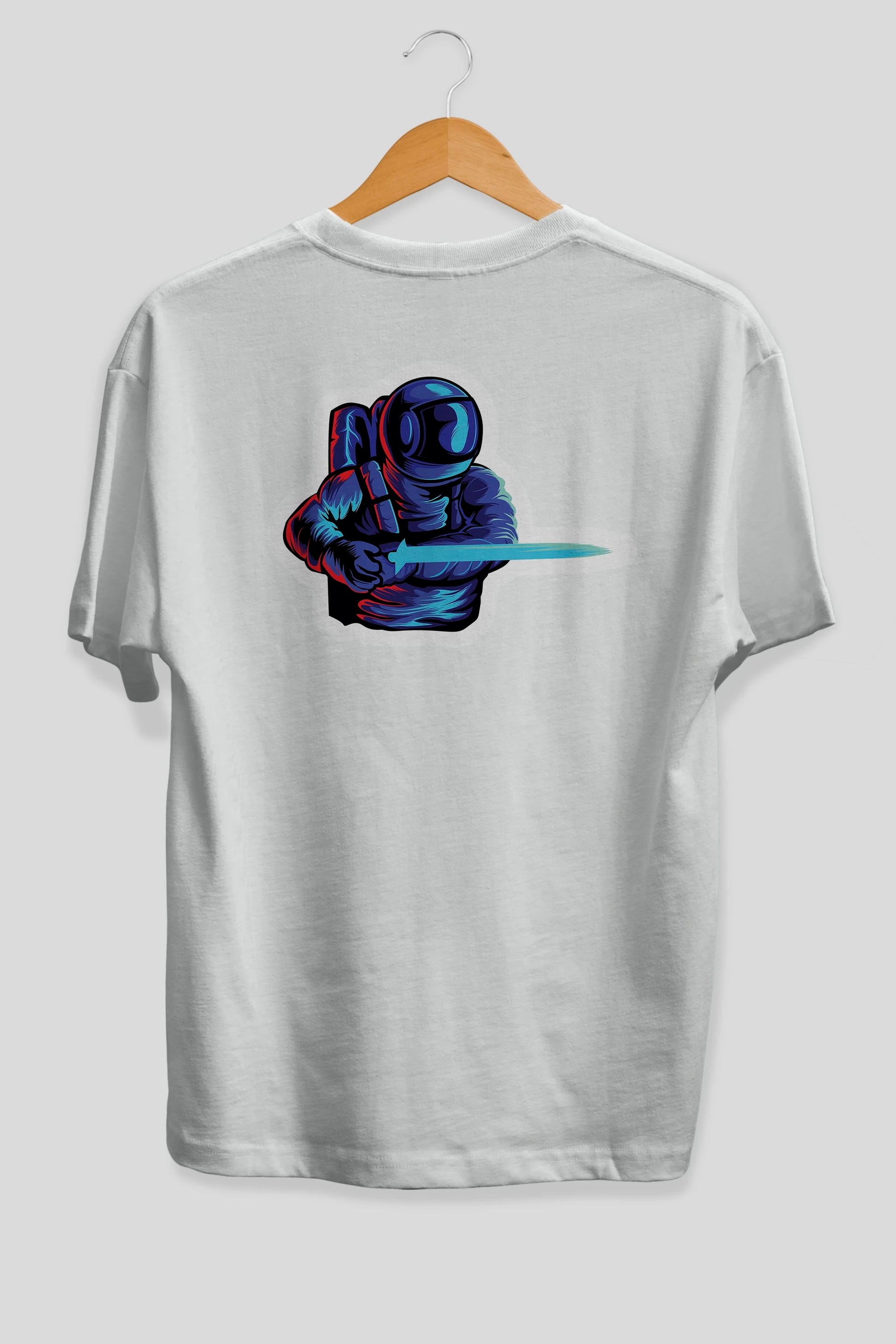 Astro Knight Sticker Arka Baskılı Oversize t-shirt Erkek Kadın Unisex