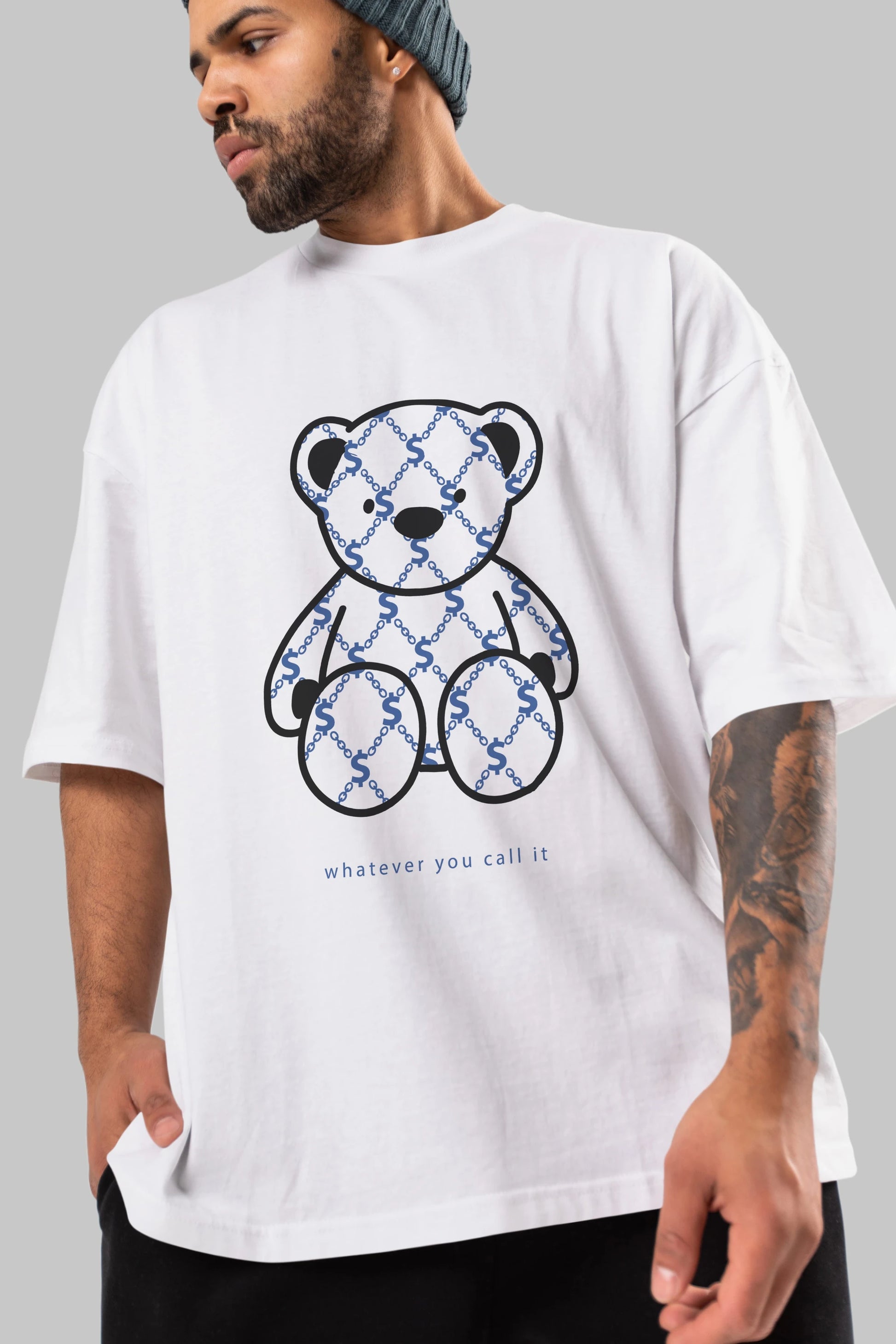 Whatever you Bear Ön Baskılı Oversize t-shirt Erkek Kadın Unisex