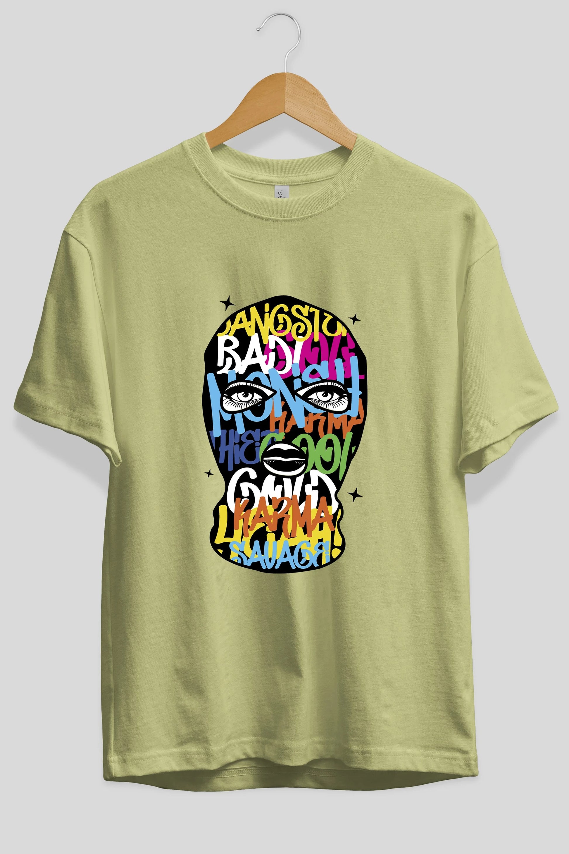 Karma Savage Ön Baskılı Oversize t-shirt Erkek Kadın Unisex
