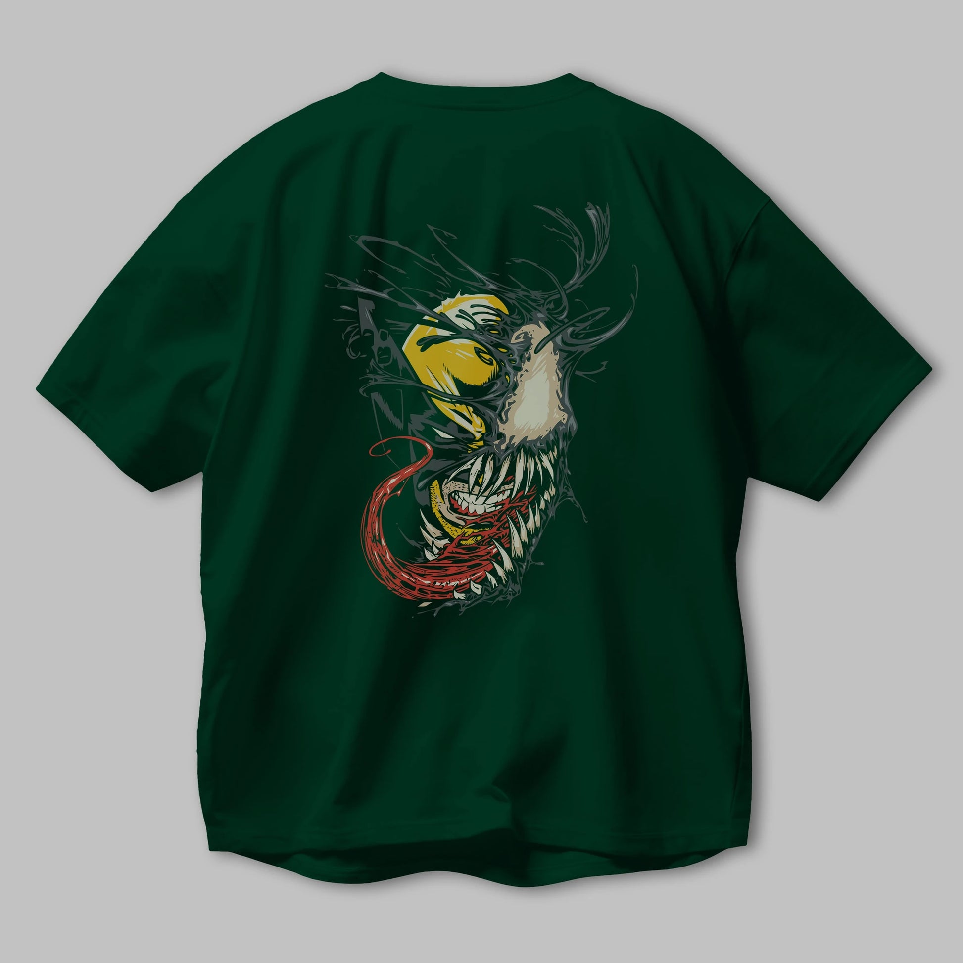 Venom (4) Arka Baskılı Oversize t-shirt Erkek Kadın Unisex %100 Pamuk Bisiklet Yaka tişort