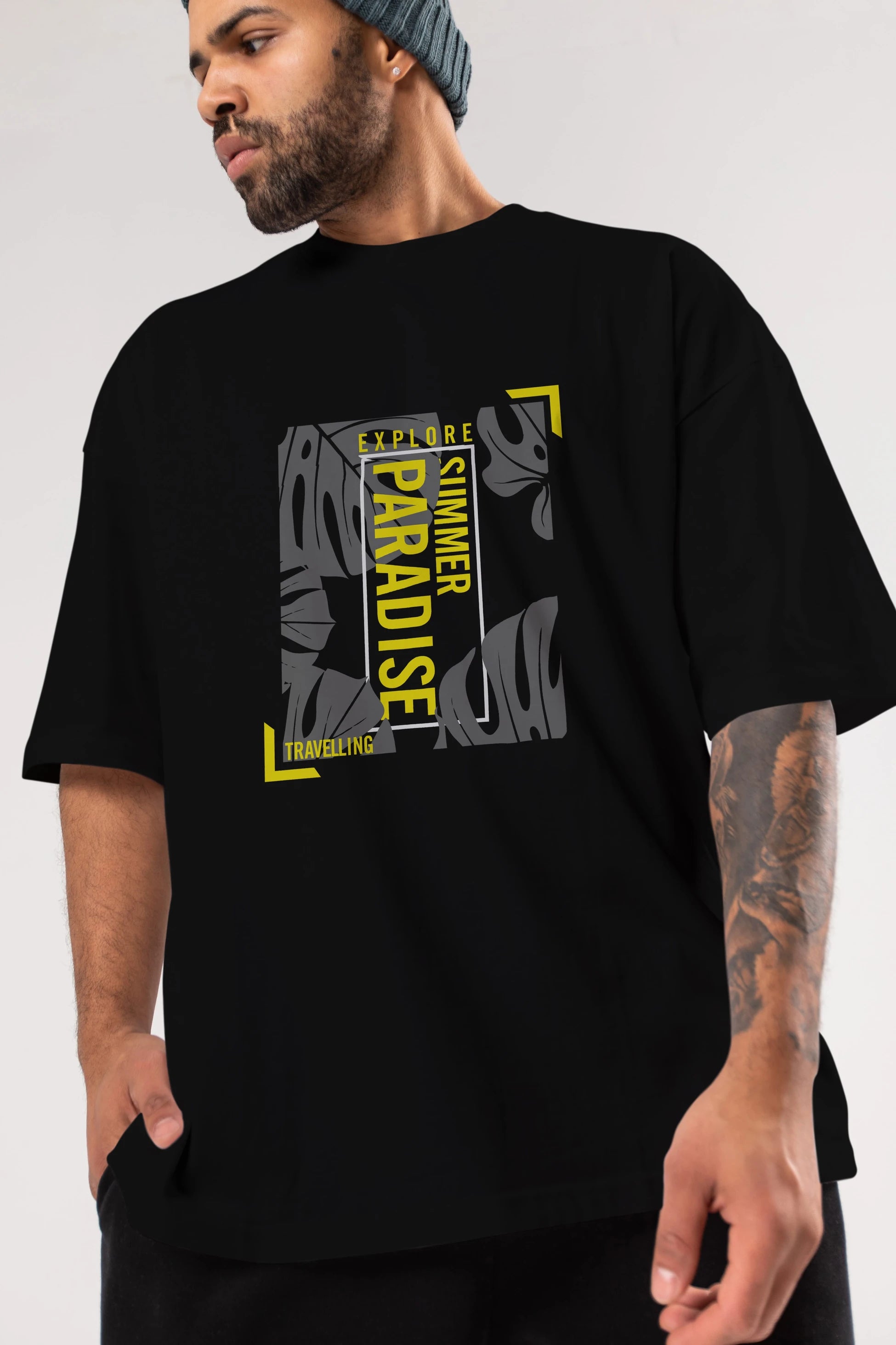 Explore Summer Ön Baskılı Oversize t-shirt Erkek Kadın Unisex