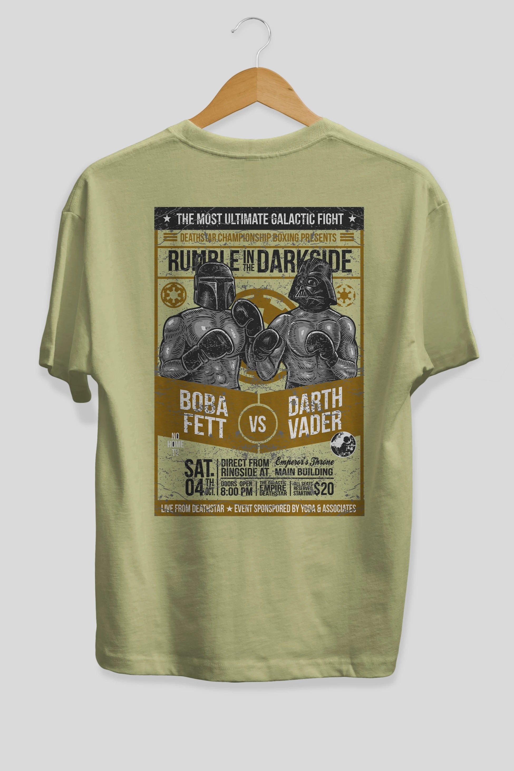 Rumble In The Darkside Arka Baskılı Oversize t-shirt Erkek Kadın Unisex %100 Pamuk